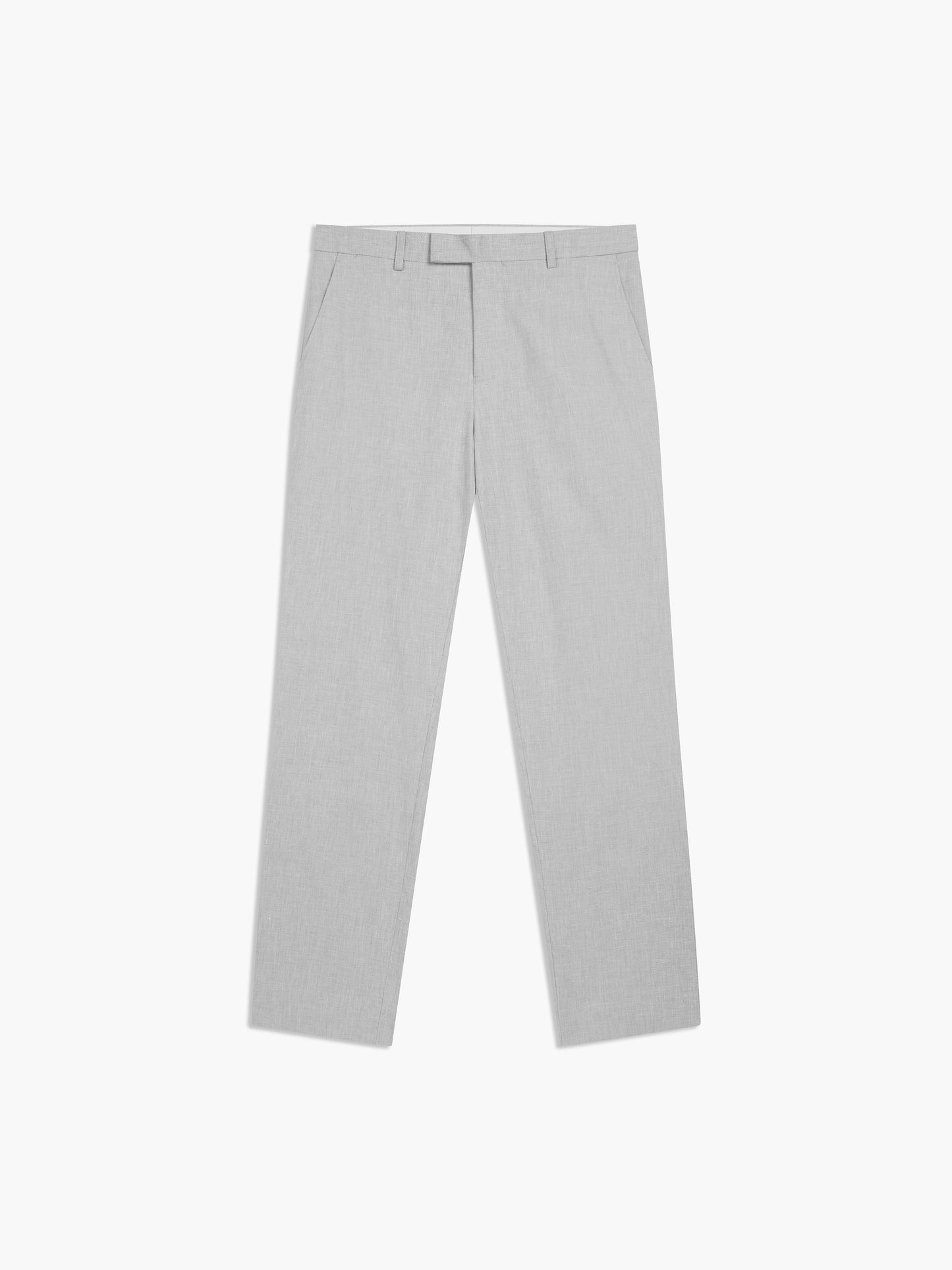 Image 6 of Slim Fit Linen Suit Trousers in Light Grey