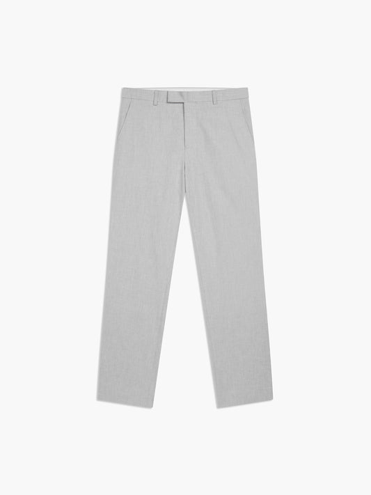 Image 6 of Slim Fit Linen Suit Trousers in Light Grey