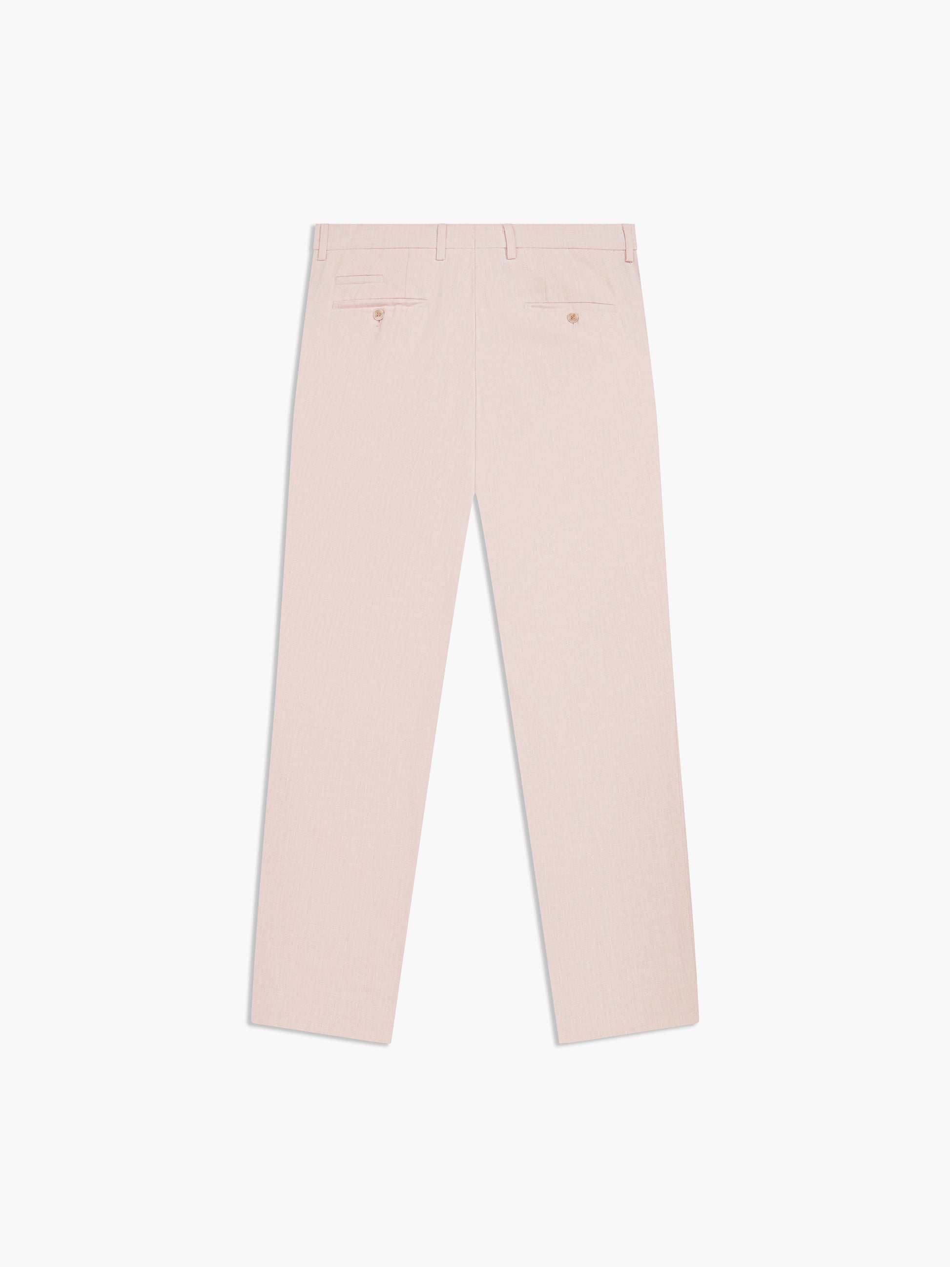 Image 9 of Slim Fit Linen Suit Trousers in Light Pink