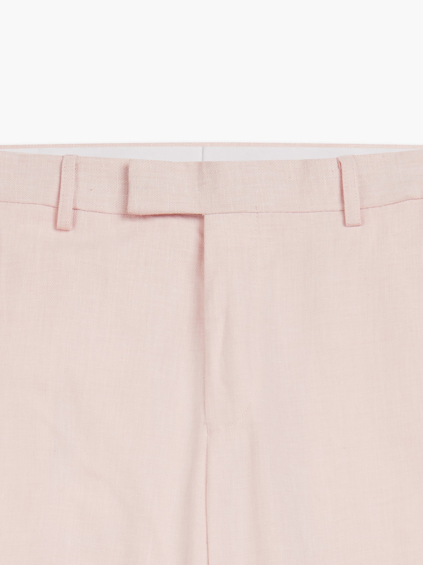Image 7 of Slim Fit Linen Suit Trousers in Light Pink