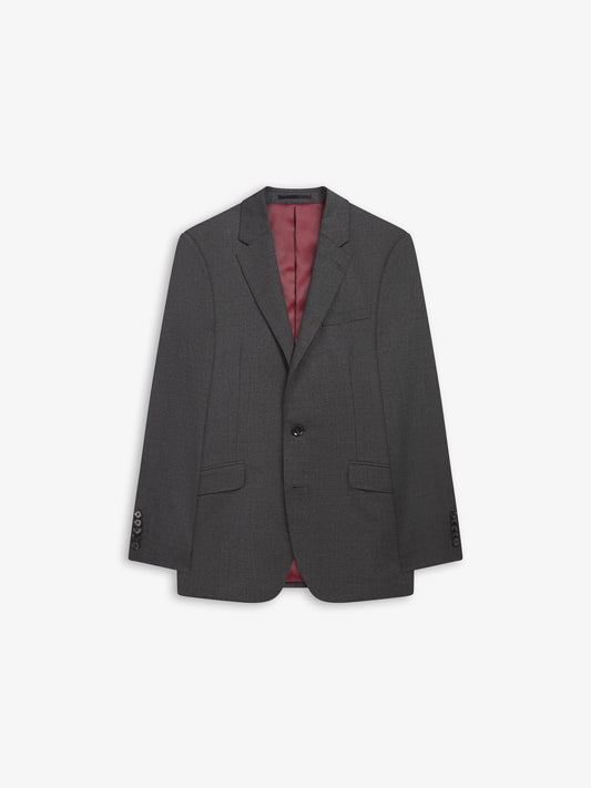 Barbican Italian Luxury Slim Charcoal Suit Jacket