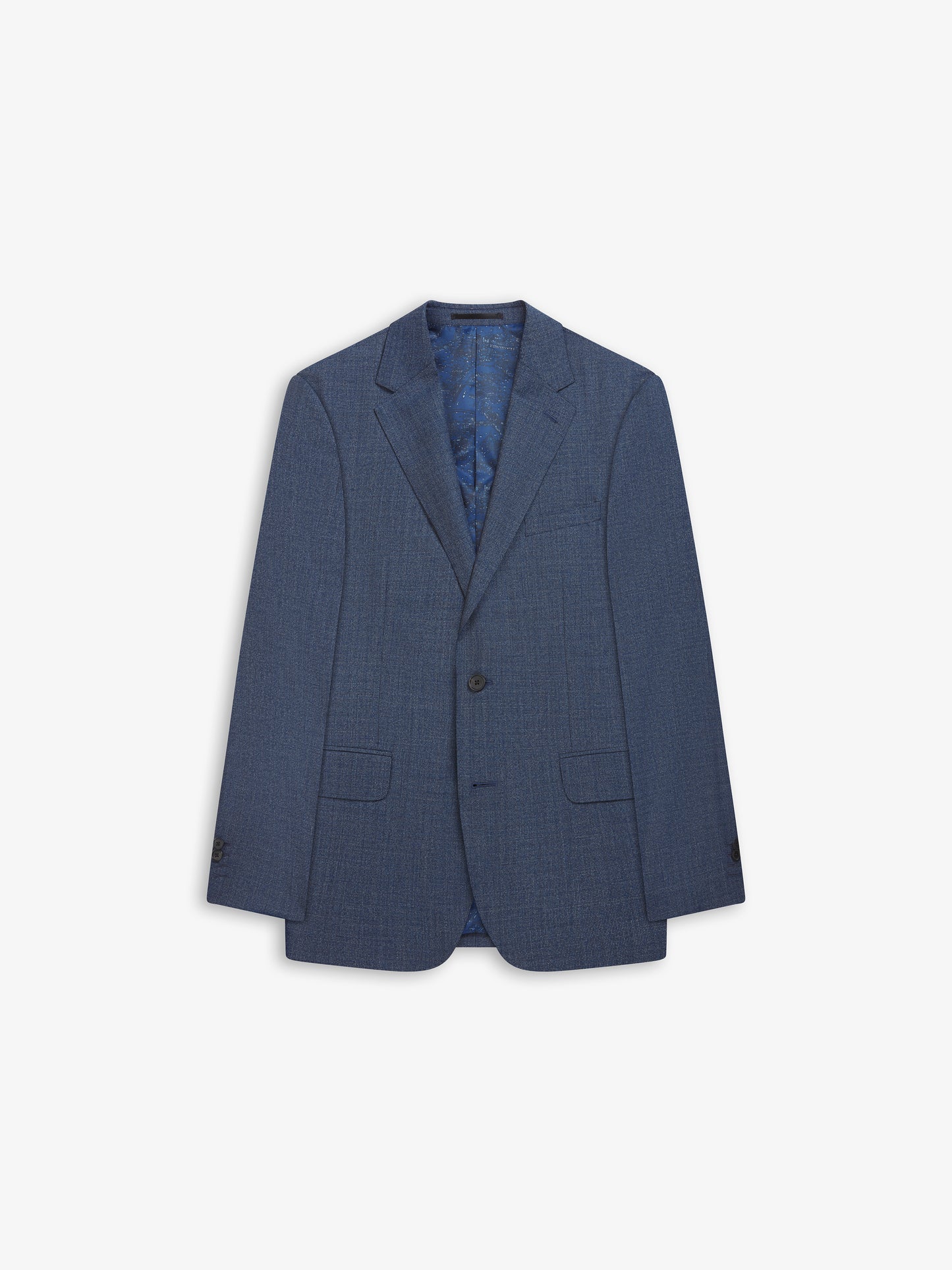 Caselli Zegna Slim Fit Navy Blue Textured Jacket