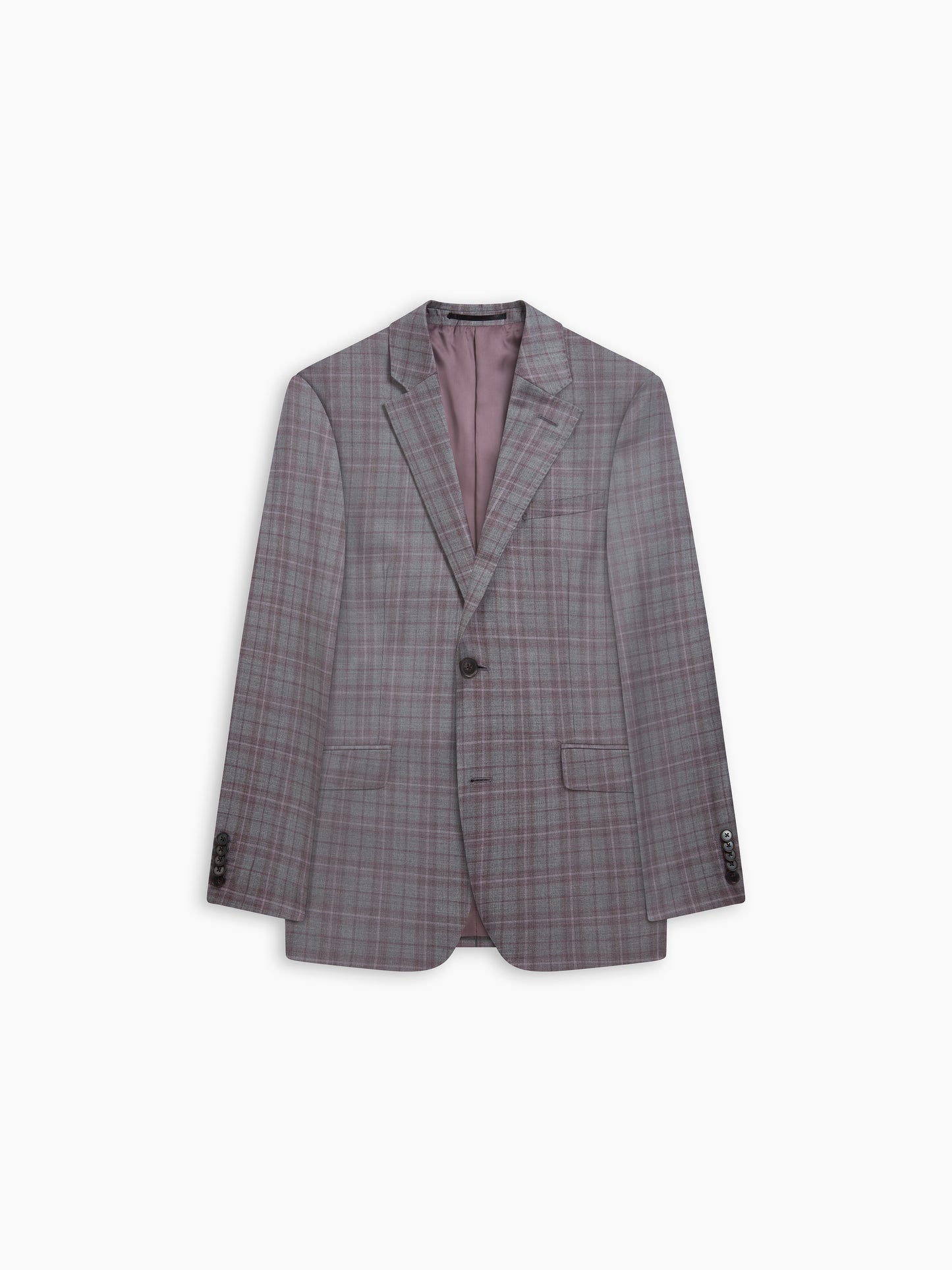 Highgrove Woven in Italy Slim Fit Grey Check Jacket