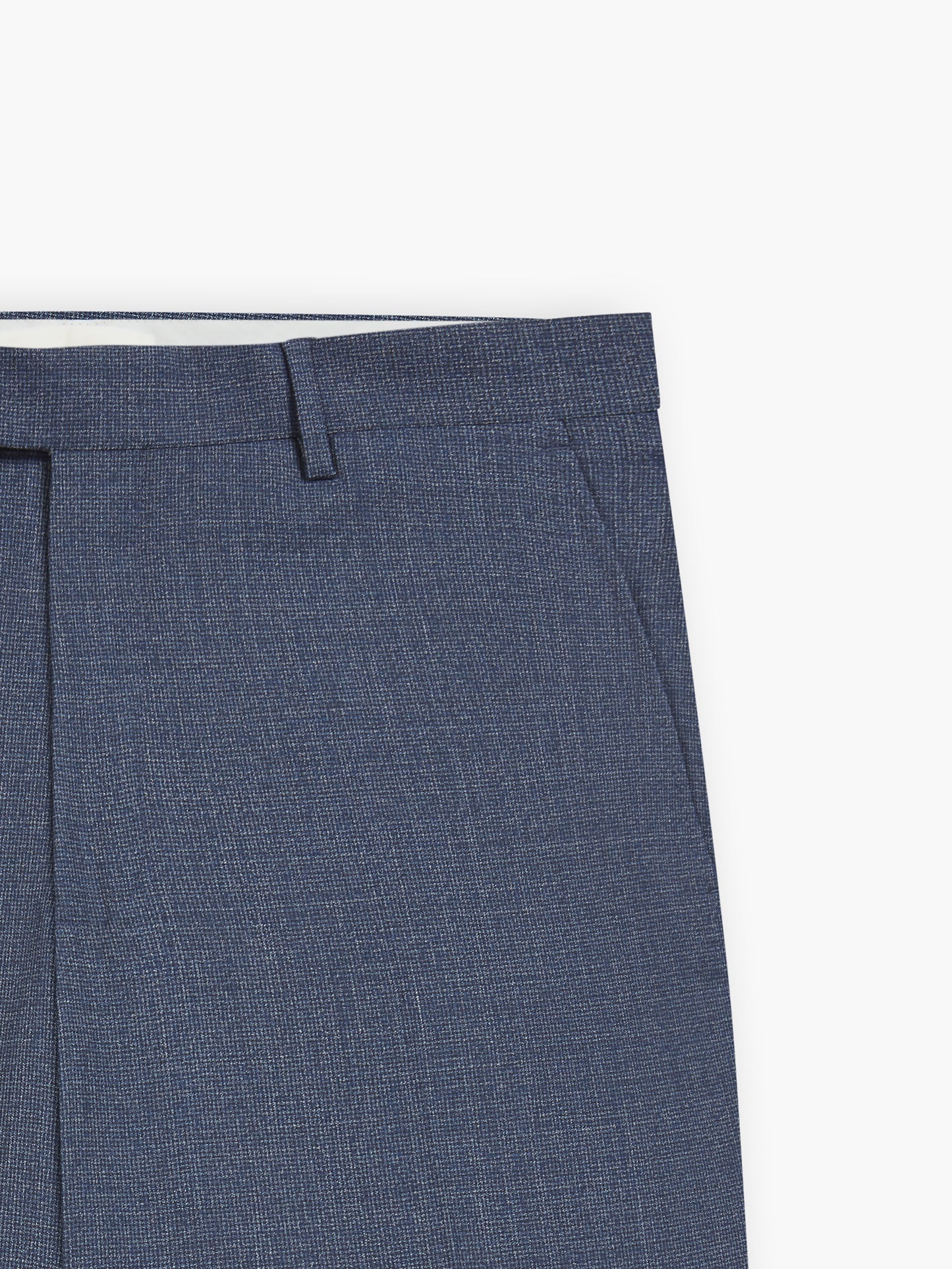 Caselli Zegna Slim Fit Navy Blue Textured Trouser