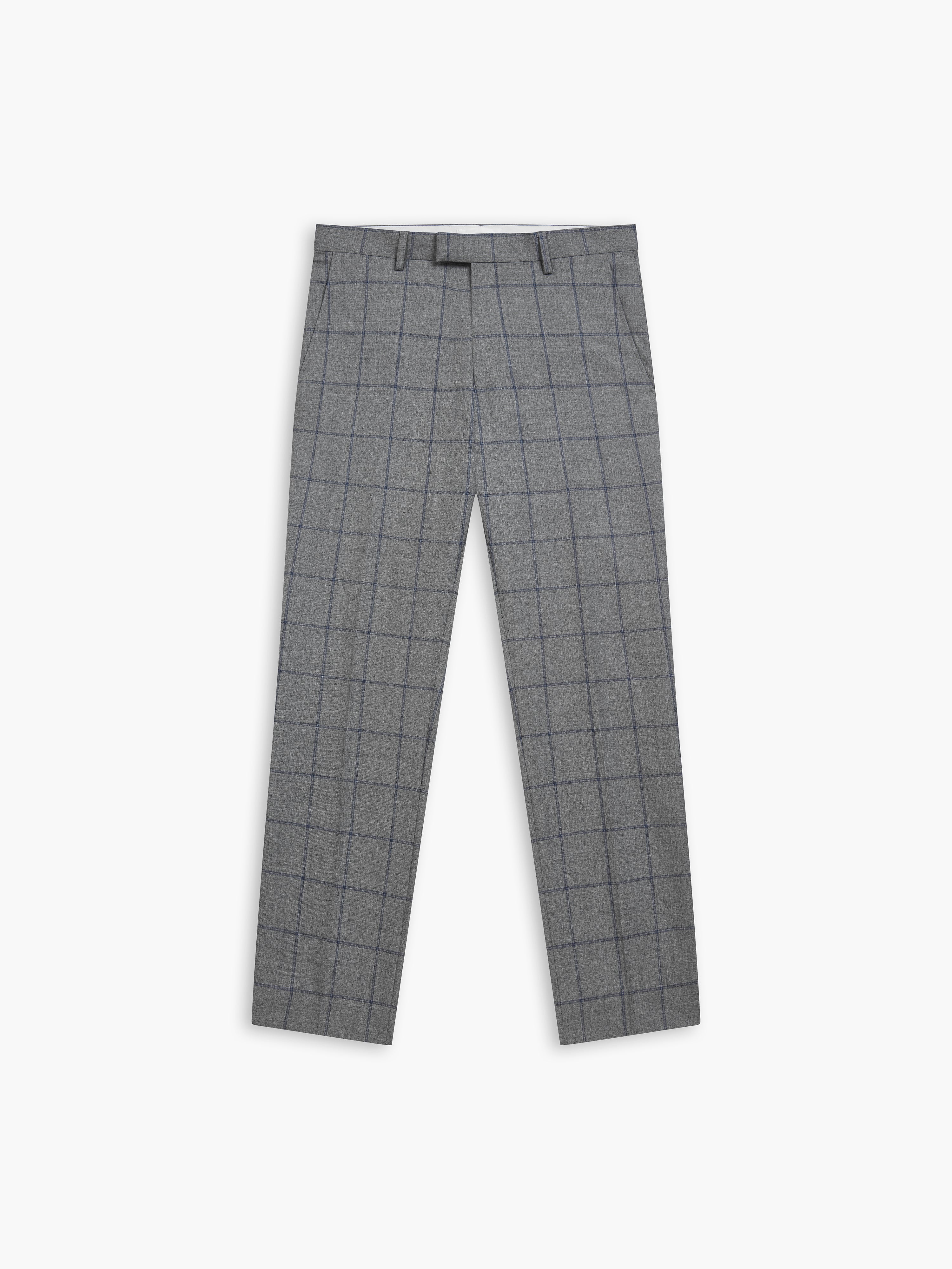Mens Tweed Trousers in Herringbone, Grey & Navy Blue | XPOSED