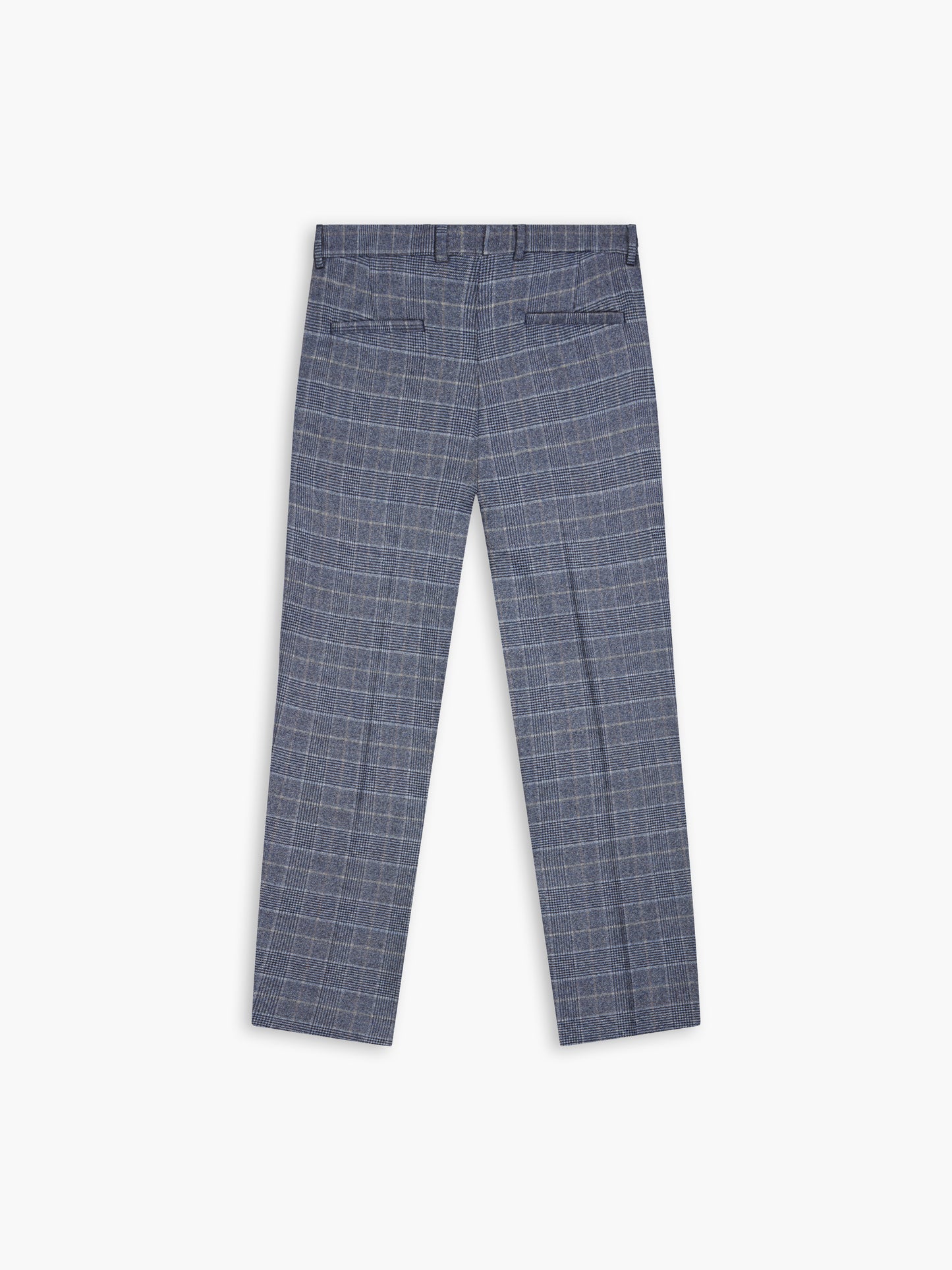 Hampstead Premium Wool Slim Blue Check Suit Trouser