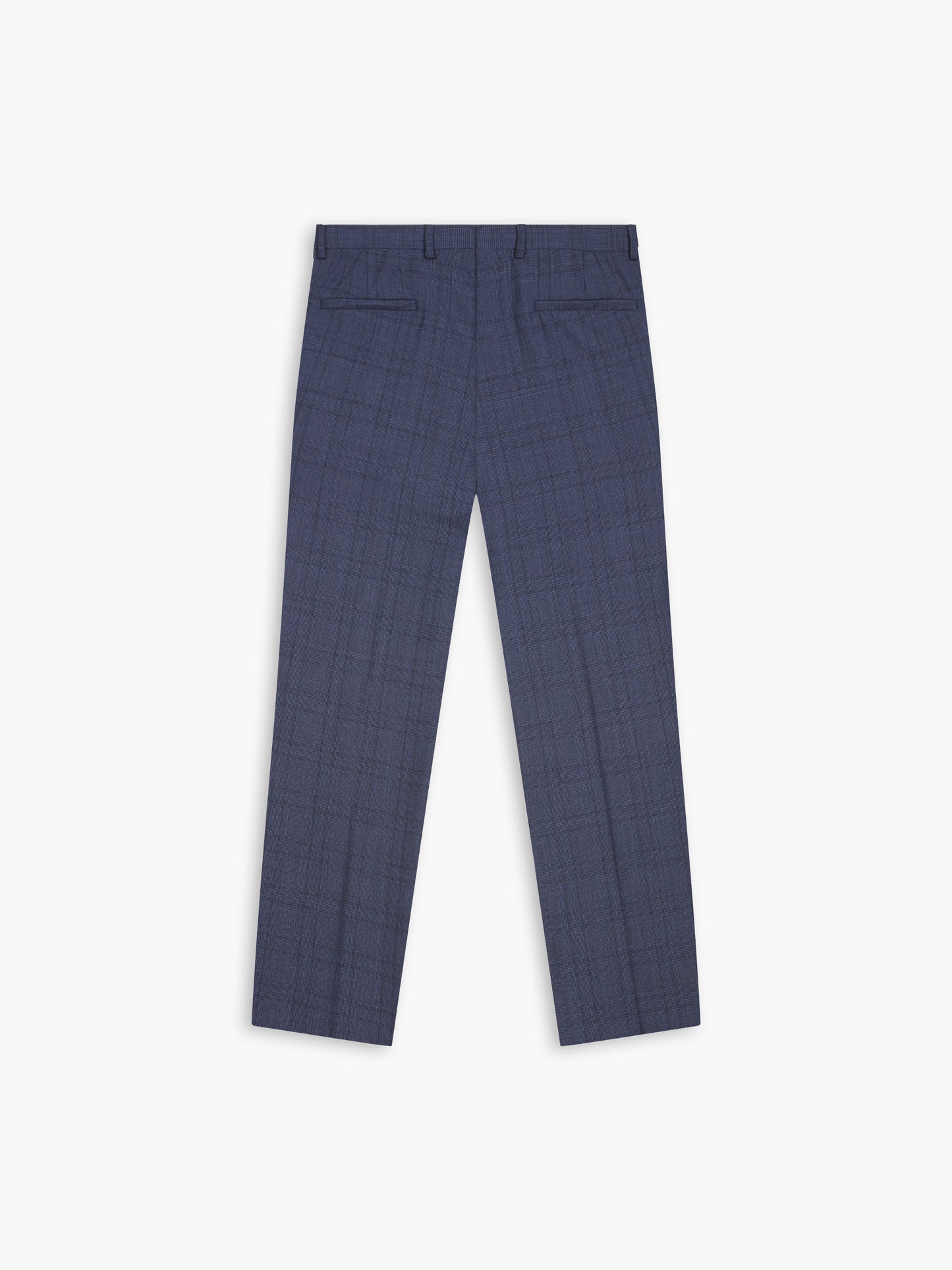 Kingaby Infinity Slim Fit Navy Blue Check Trousers