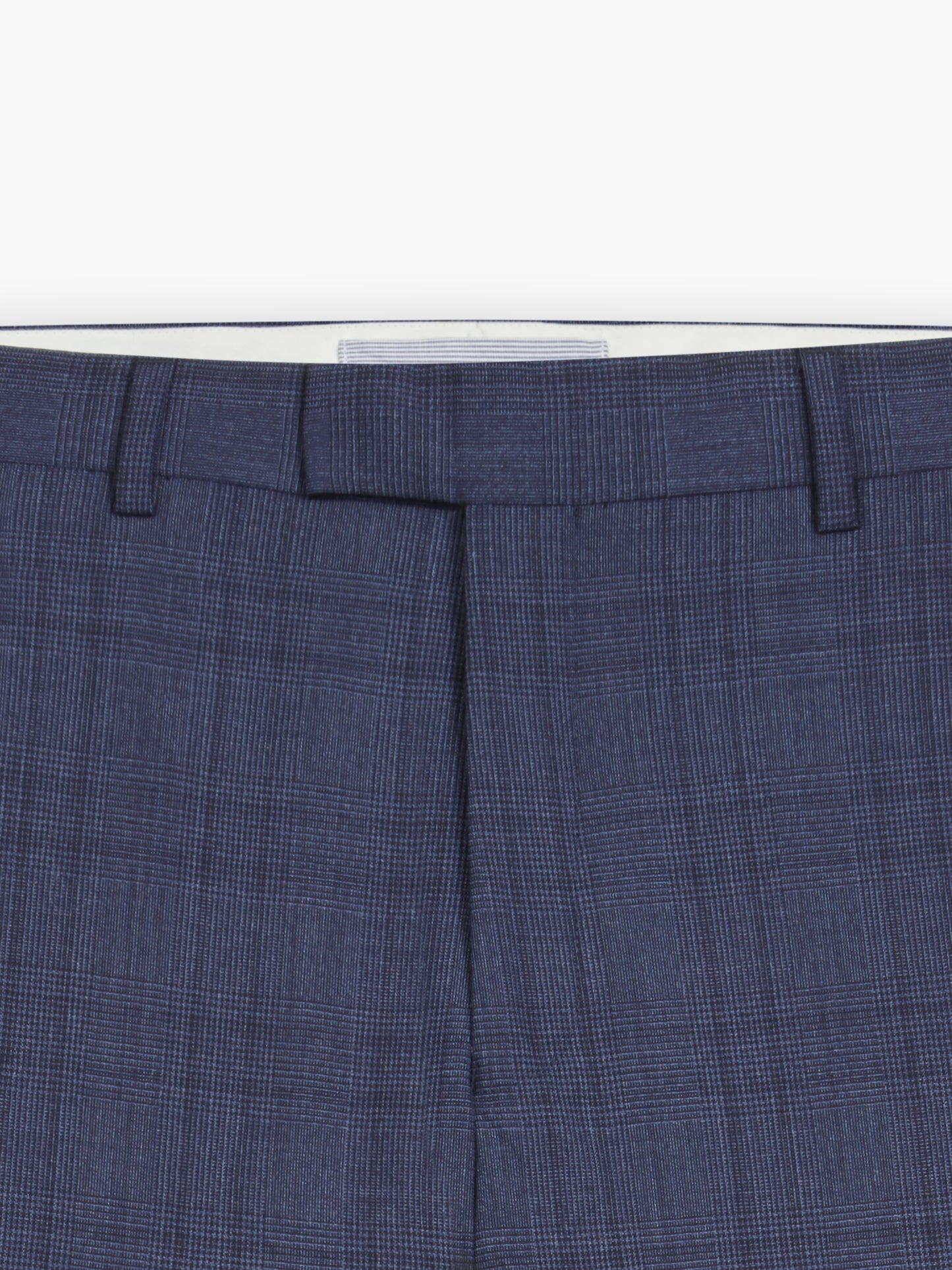 Kingaby Infinity Slim Fit Navy Blue Check Trousers