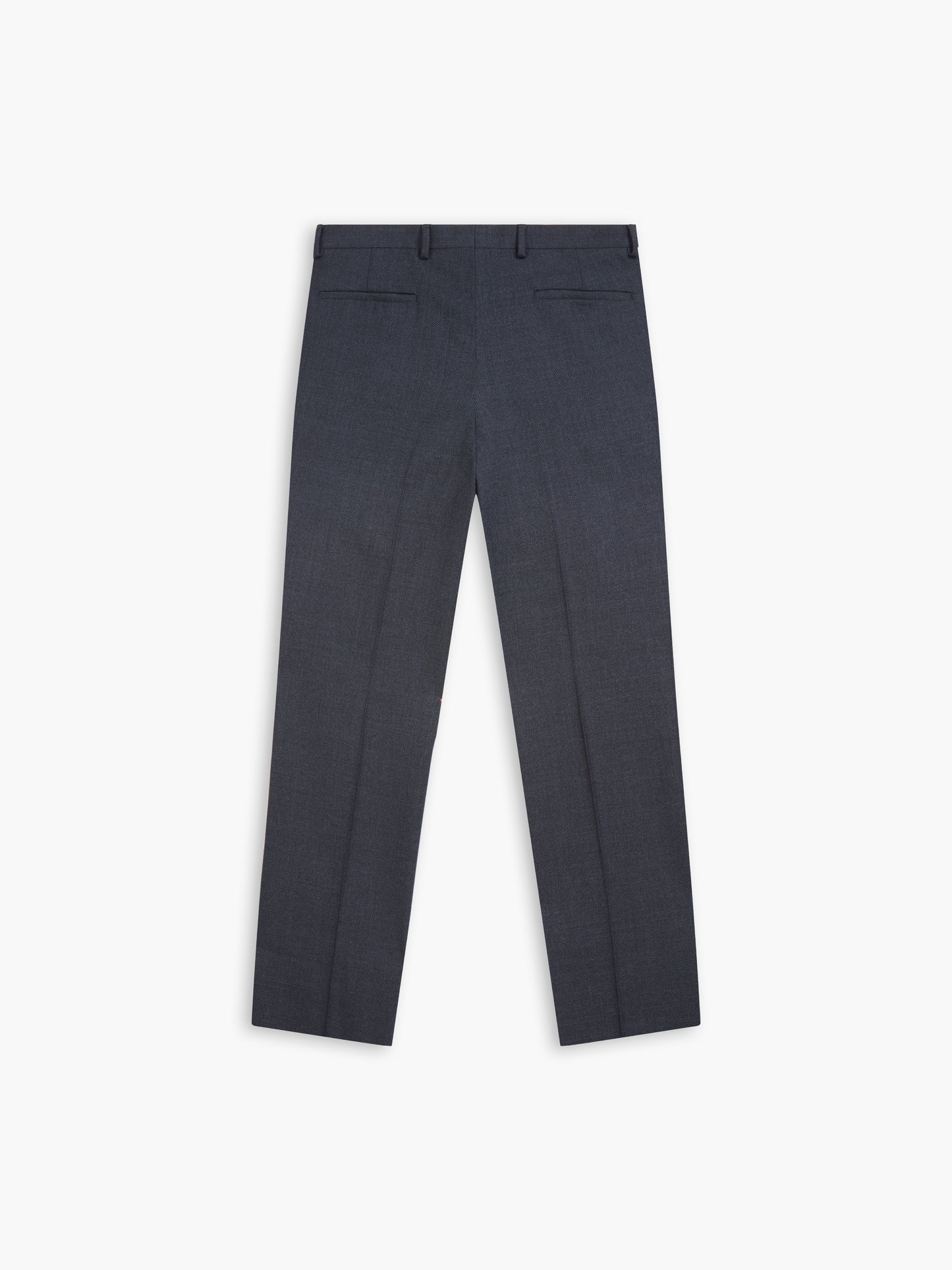 Wordsworth Woven in England Slim Fit Navy Micro Puppytooth Trousers