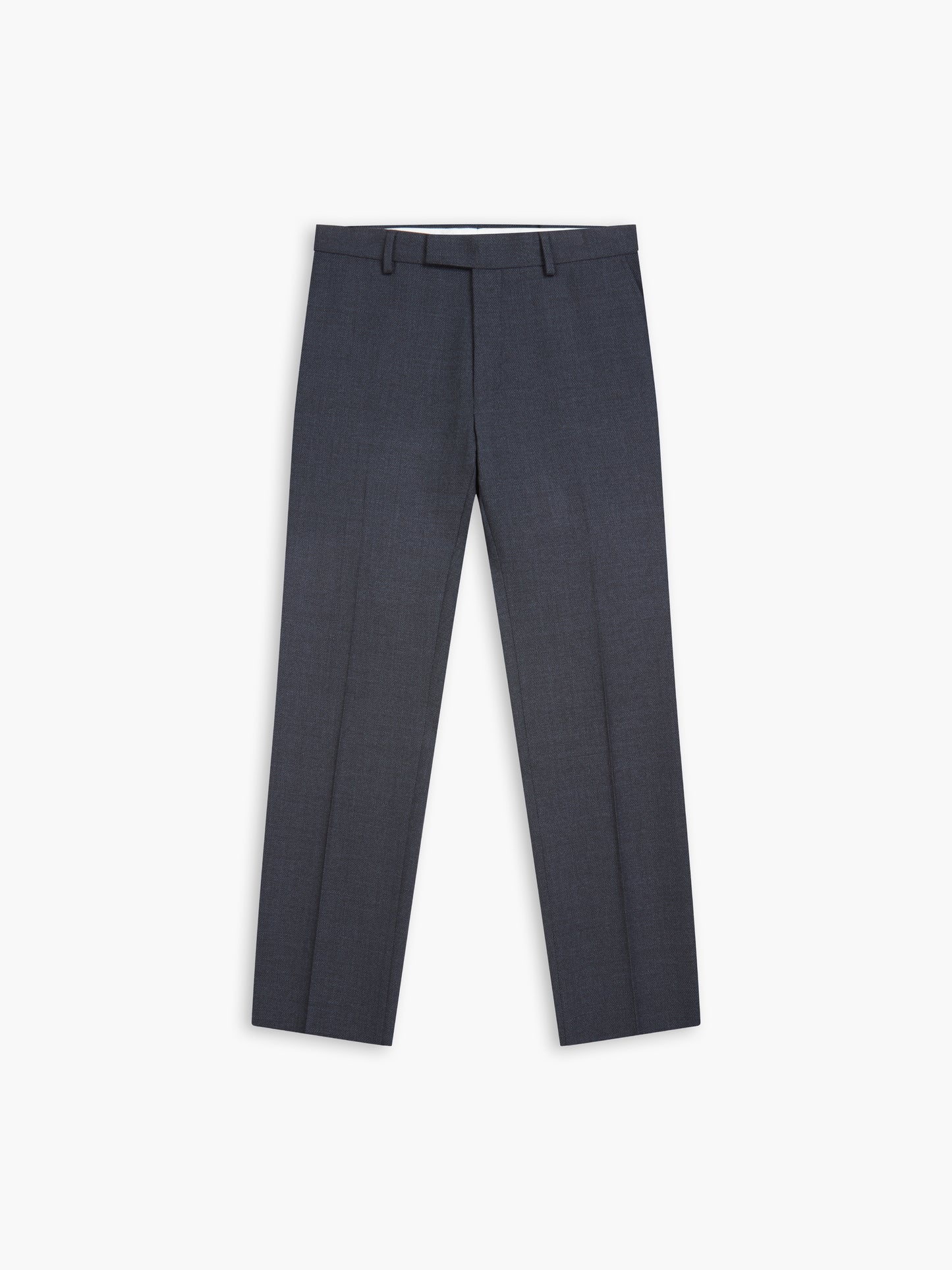 Wordsworth Woven in England Slim Fit Navy Micro Puppytooth Trousers