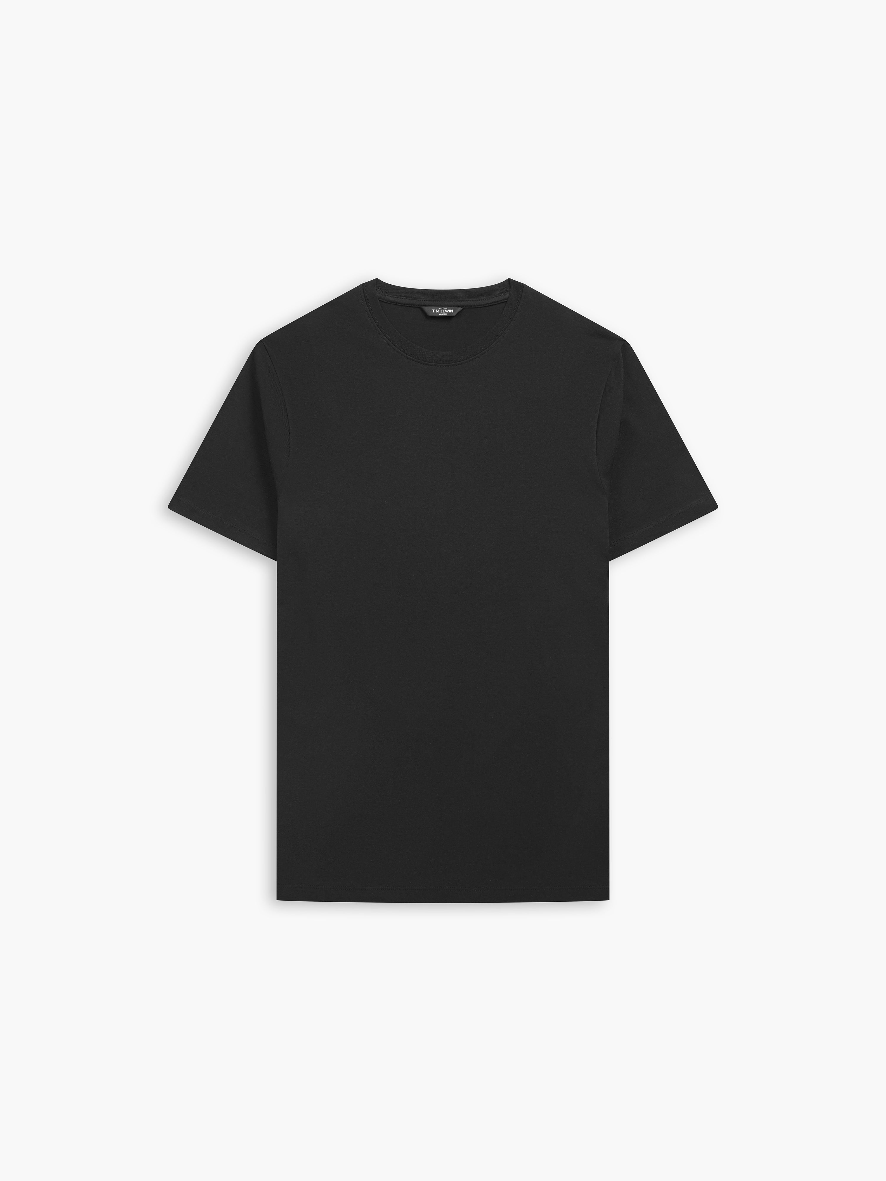 Black Organic Cotton Crew Neck T Shirt S