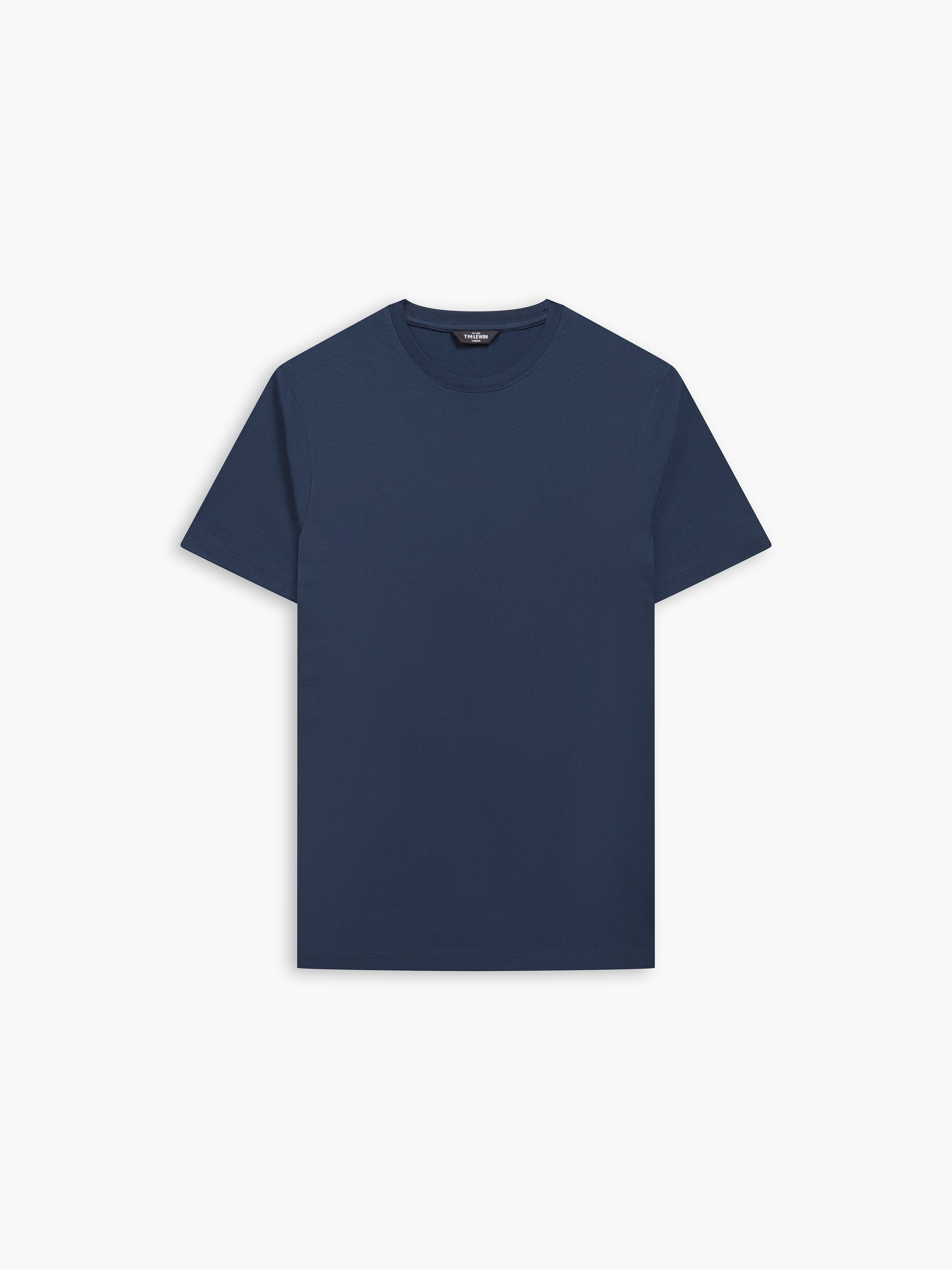 Round neck clearance blue t shirt