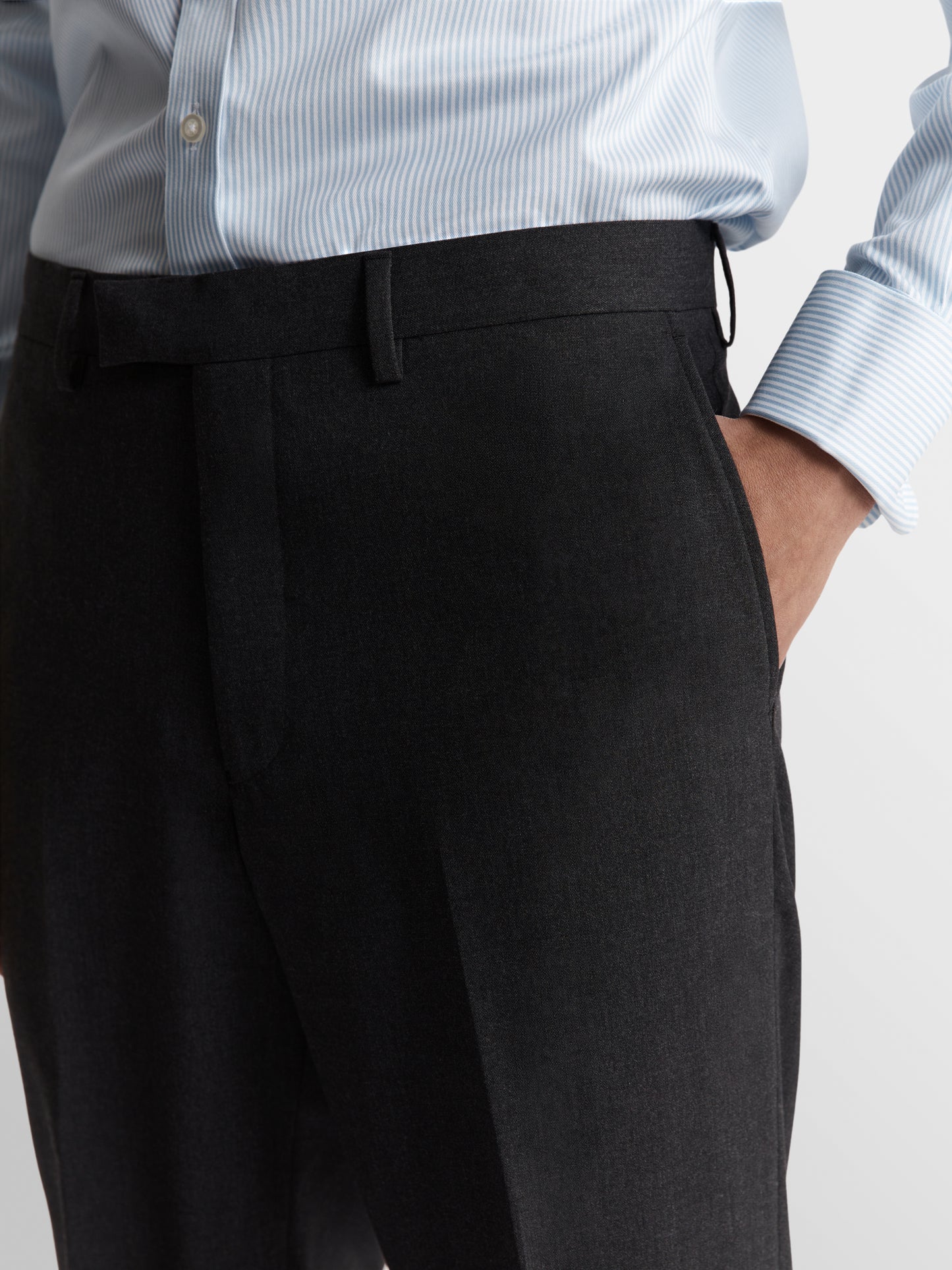 Image 1 of Westminster Infinity Regular Fit Charcoal Trousers