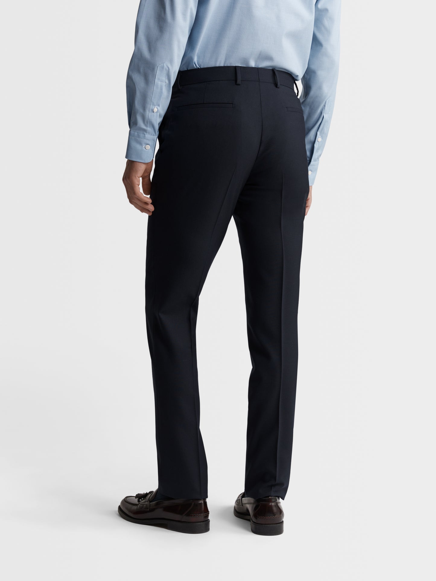 Leo Infinity Active Slim Fit Navy Trousers