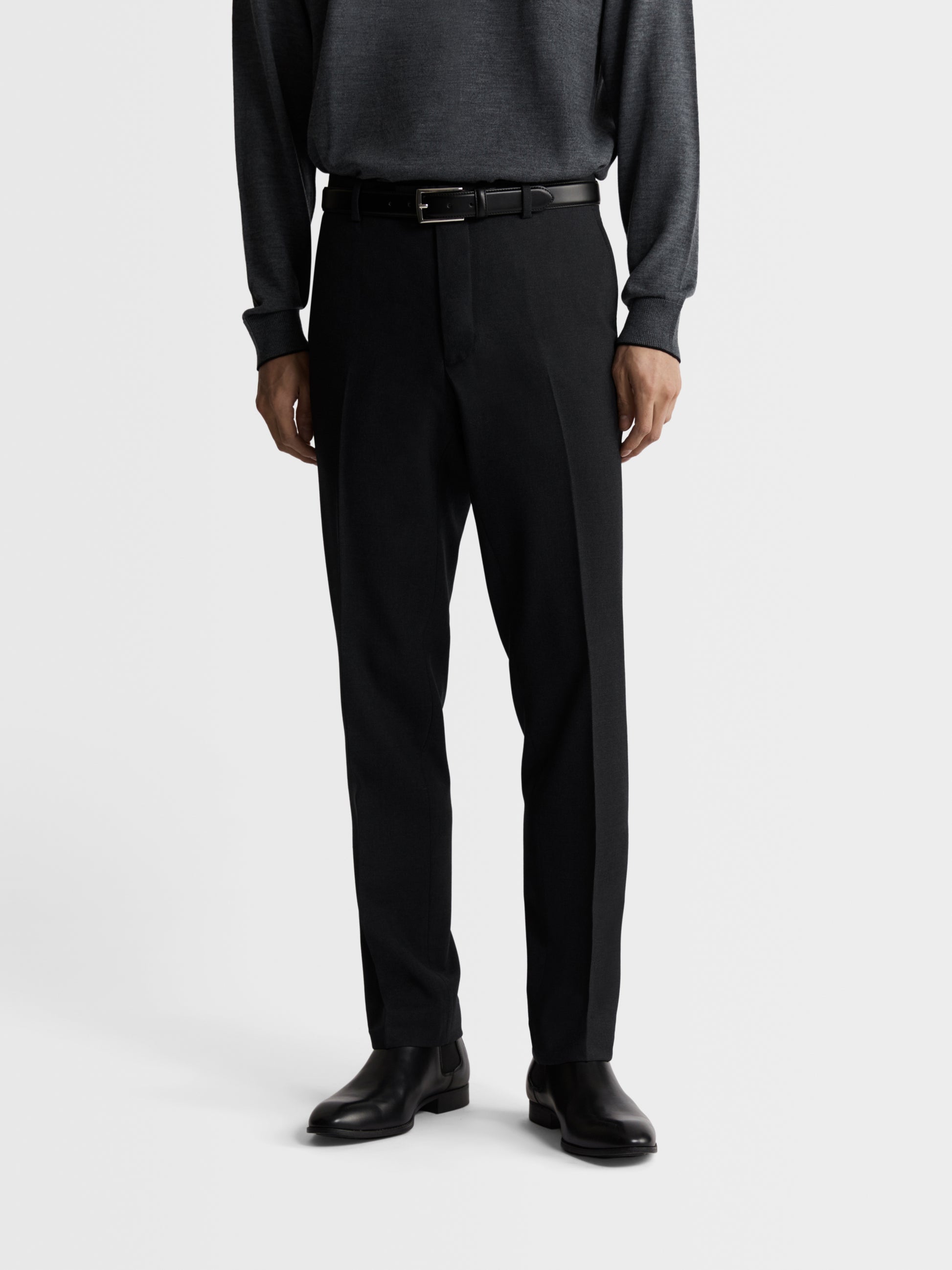 Image 1 of Ronnie Infinity Active Slim Fit Charcoal Trousers