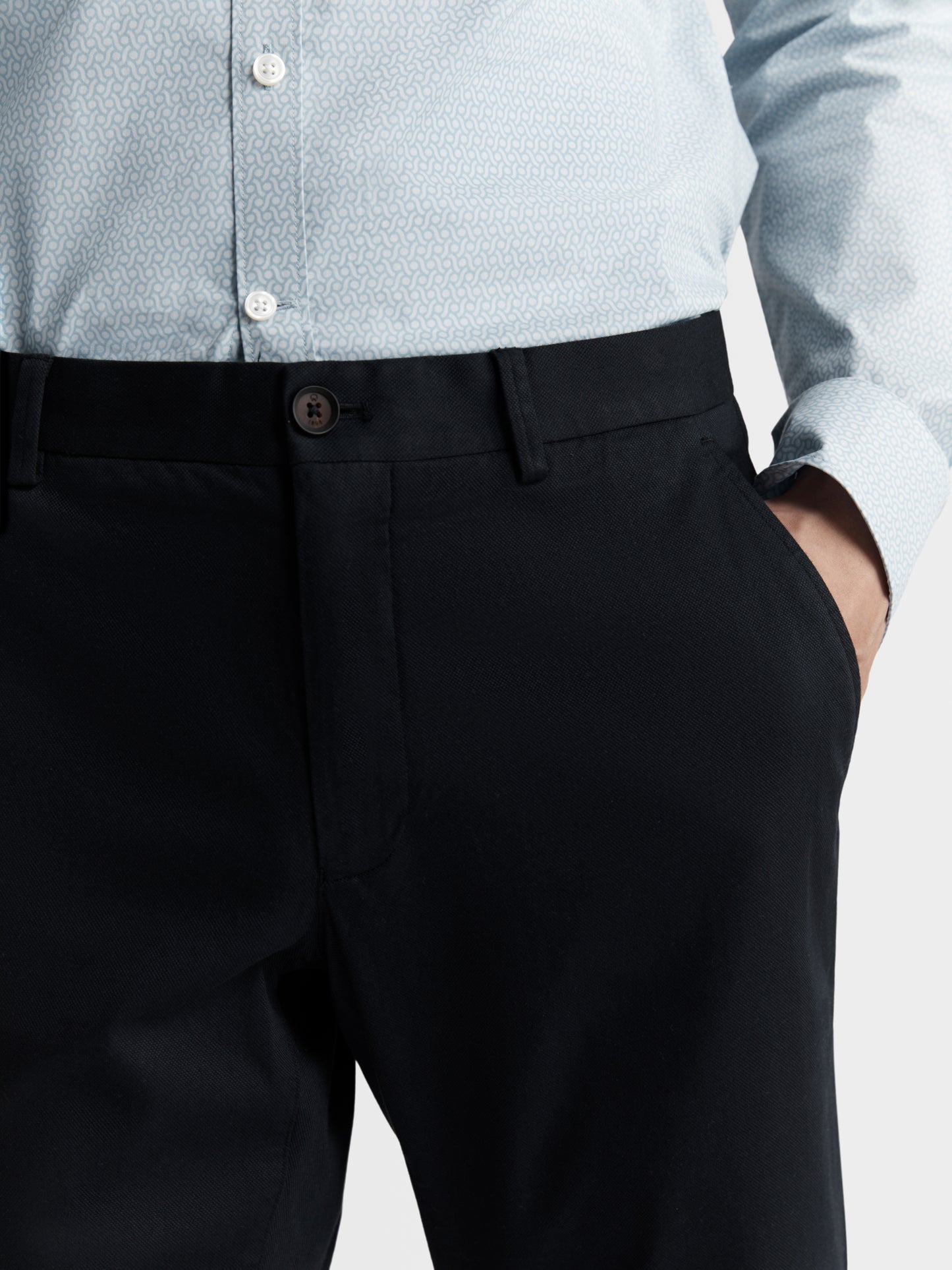 Image 2 of Moretti Extra Slim Fit Navy Textured Chino