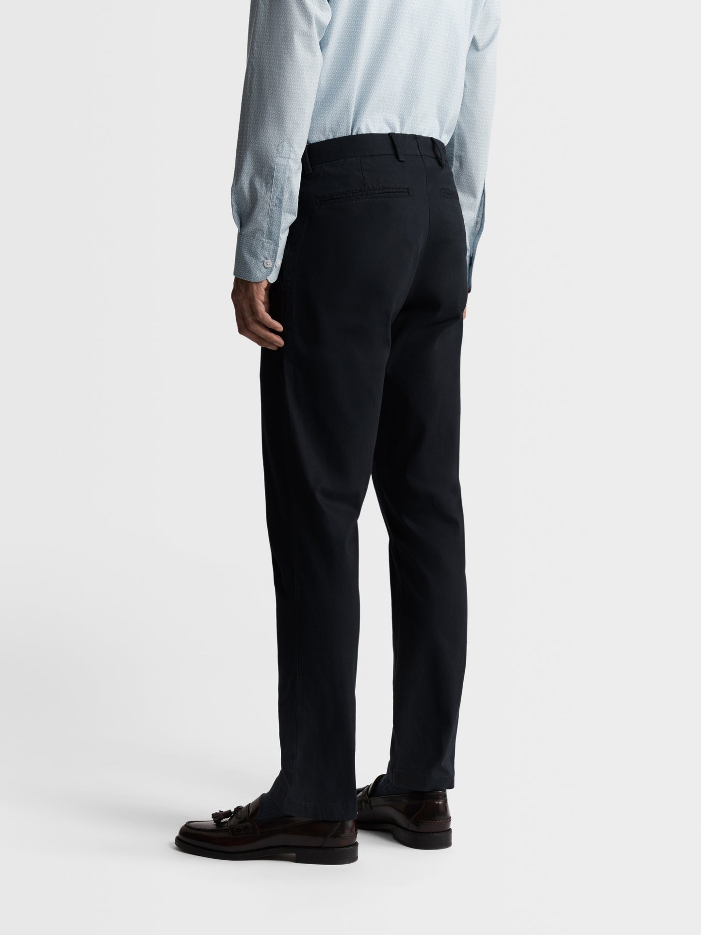 Image 3 of Moretti Extra Slim Fit Navy Textured Chino