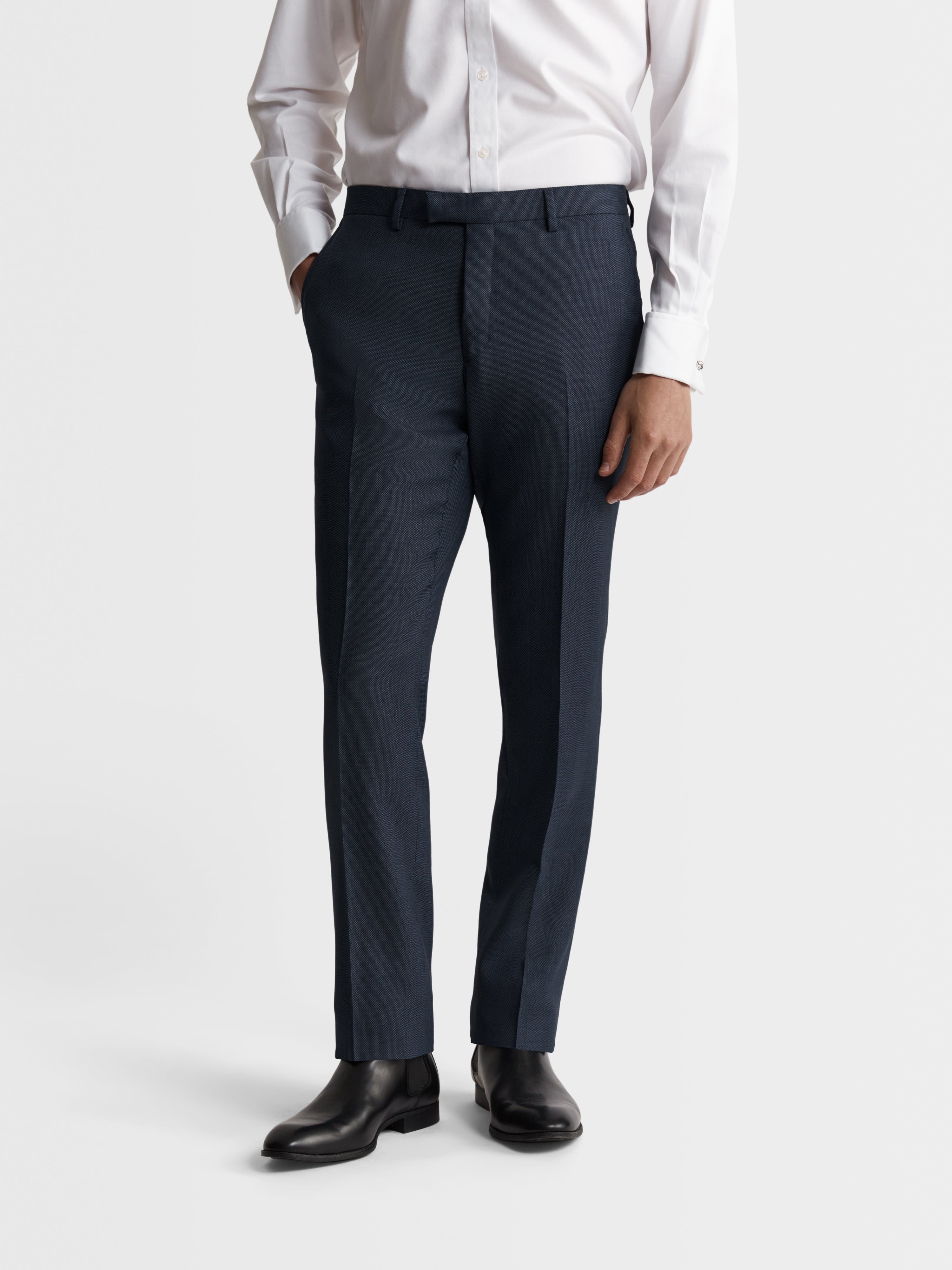 Hamlyn Coolmax Slim Denim Birdseye Suit Trouser – tmlewinuk