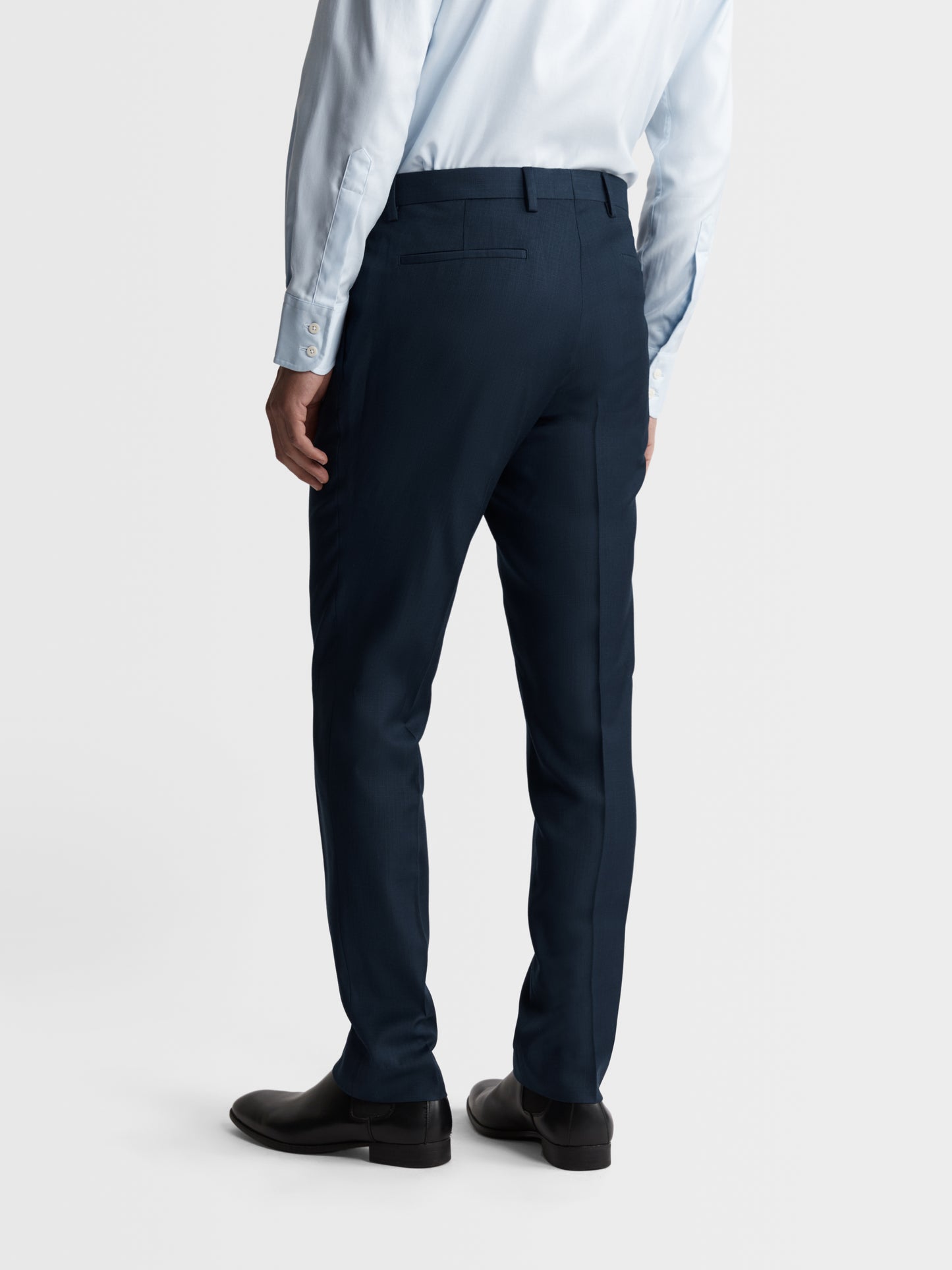 Image 3 of Owens Infinity Active Slim Fit Navy Blue Trousers