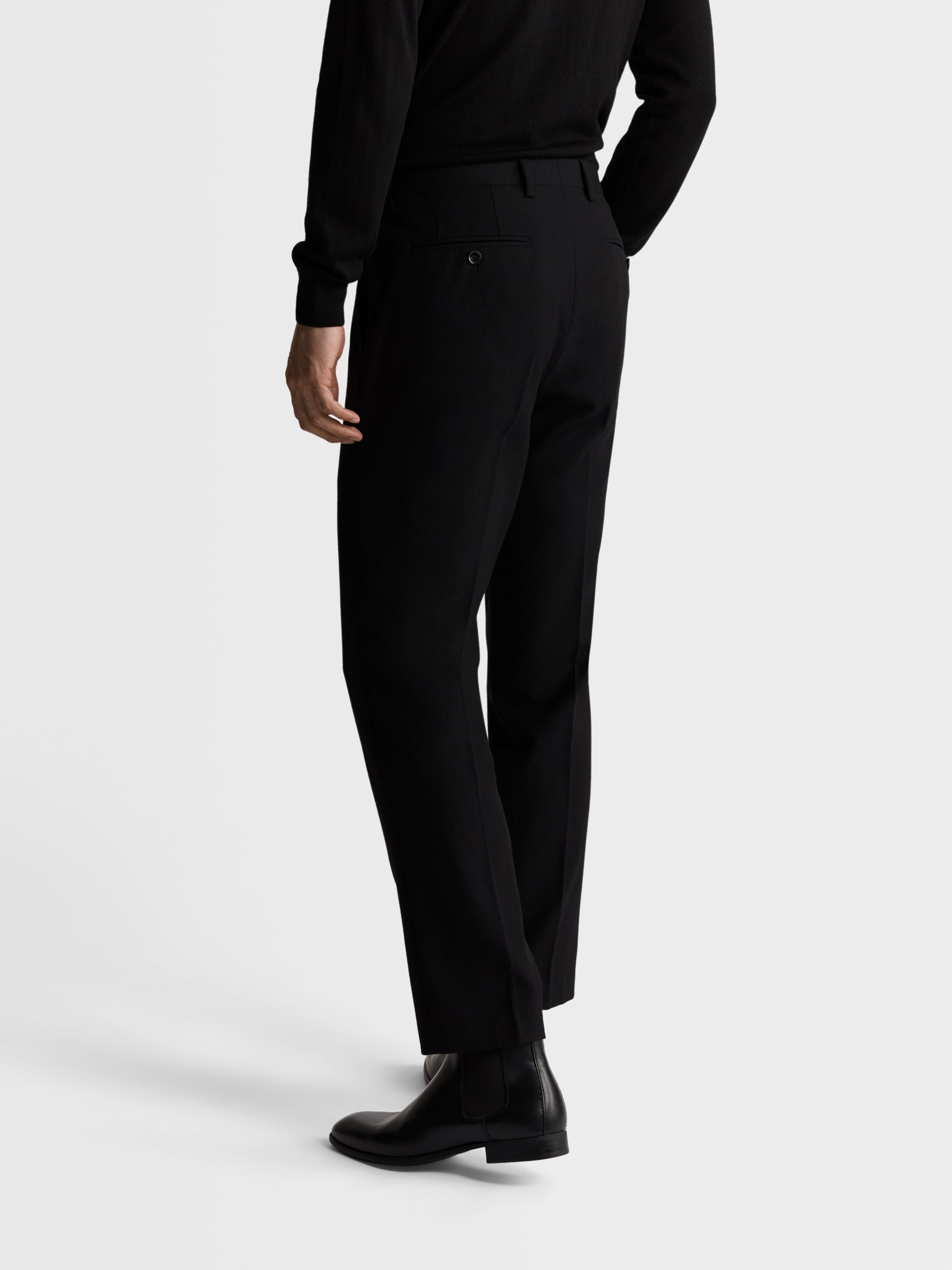 Image 4 of Idol Skinny Fit Plain Black Suit Trouser