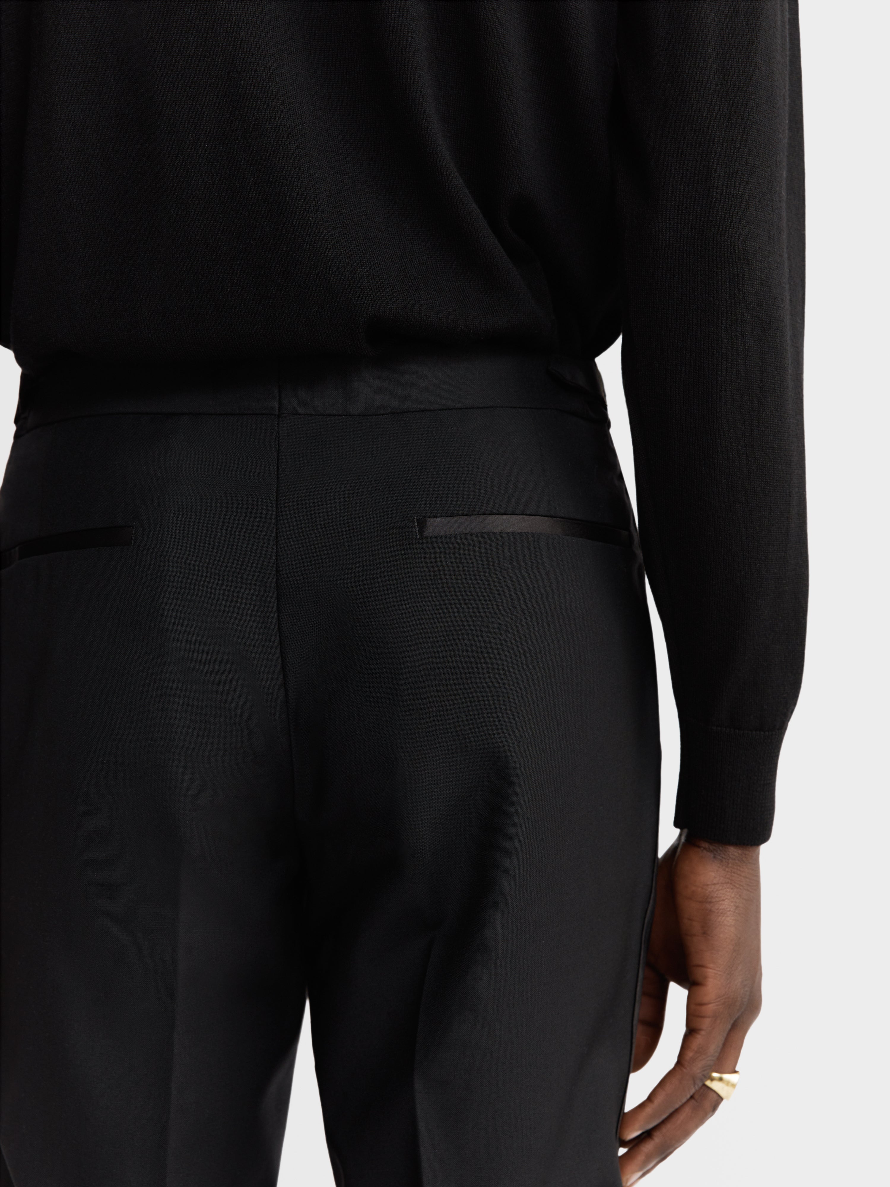 Moss Bros Regular Fit Flat Front Dinner Suit Trouser Black | Buy Online at  Moss