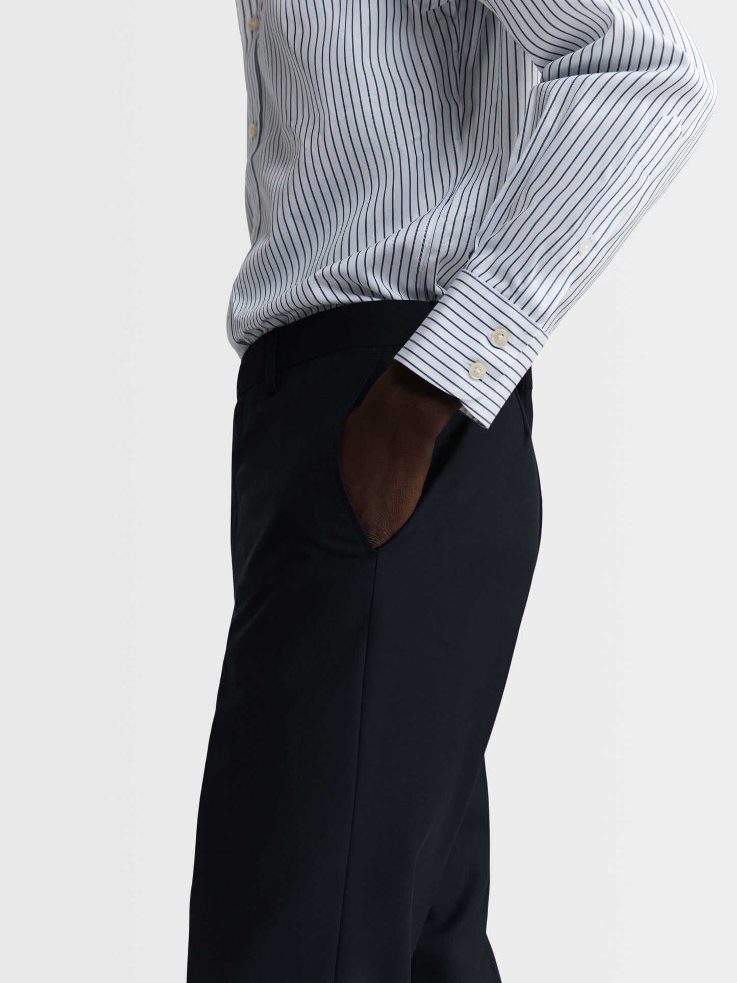 Image 3 of Birch Barberis Regular Fit Navy Trousers