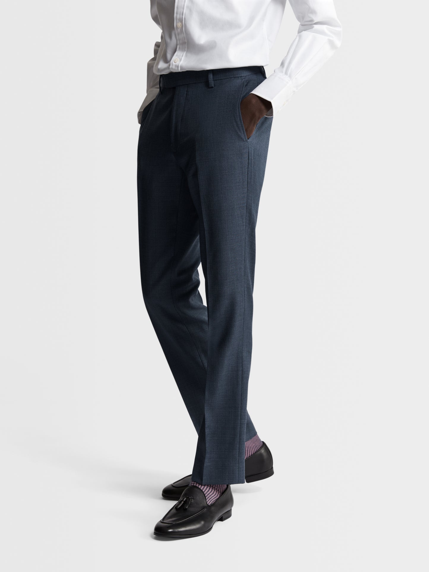 Image 1 of Williams Infinity Active Slim Fit Micro Puppytooth Trousers