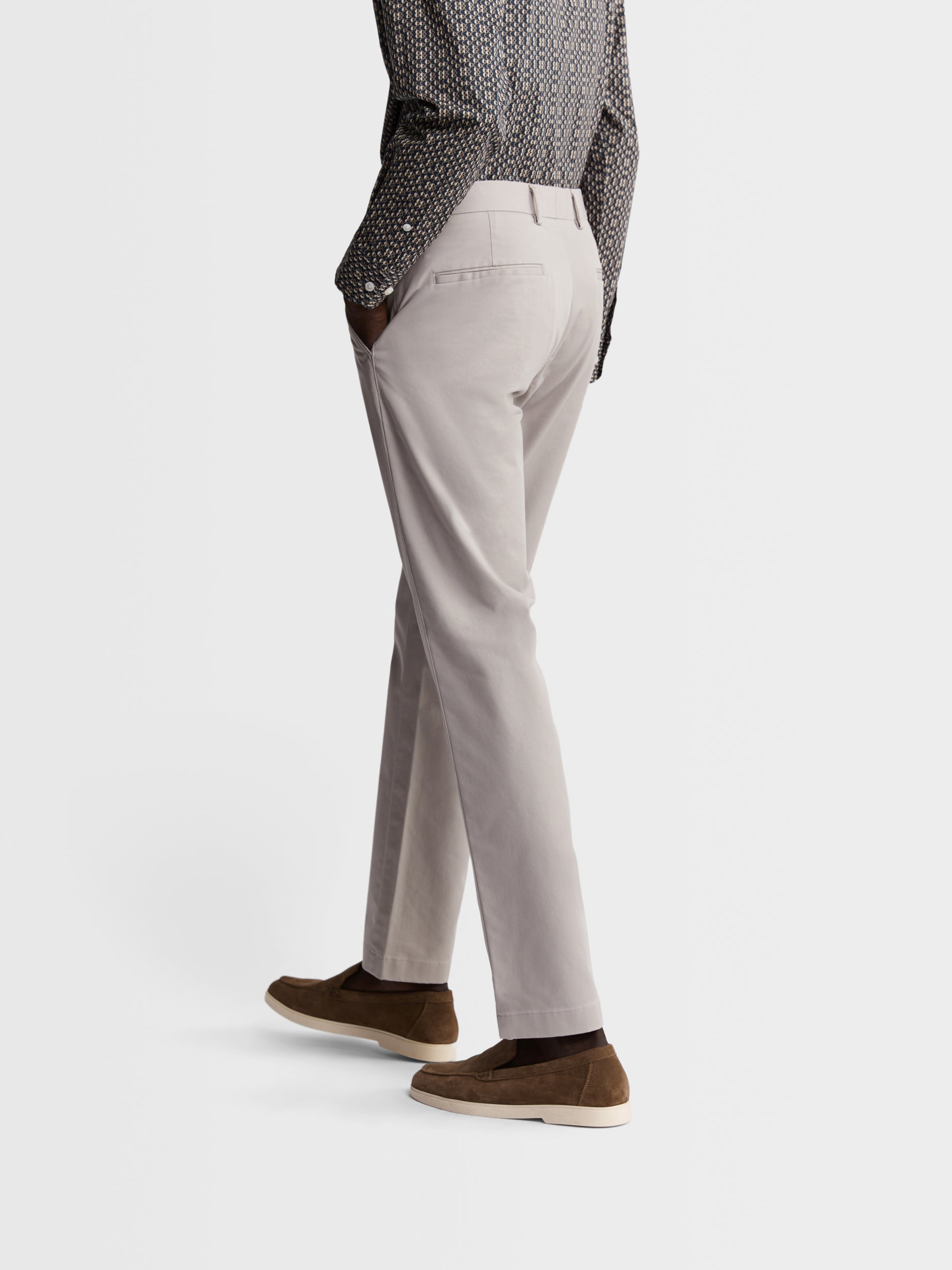 Image 4 of Non Iron Radcliffe Slim Fit Stone Chino