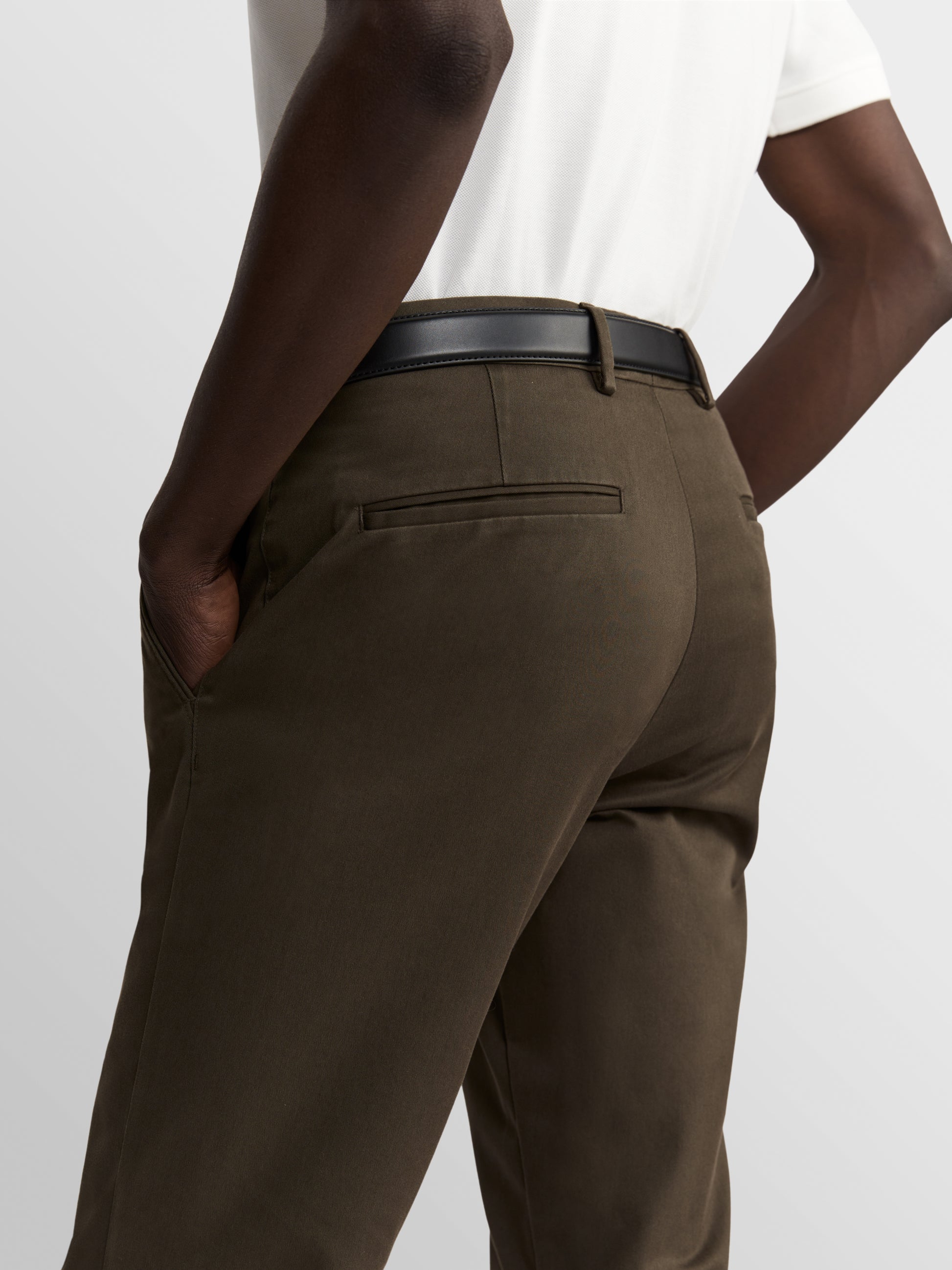 Image 5 of Non Iron Radcliffe Slim Fit Olive Chino