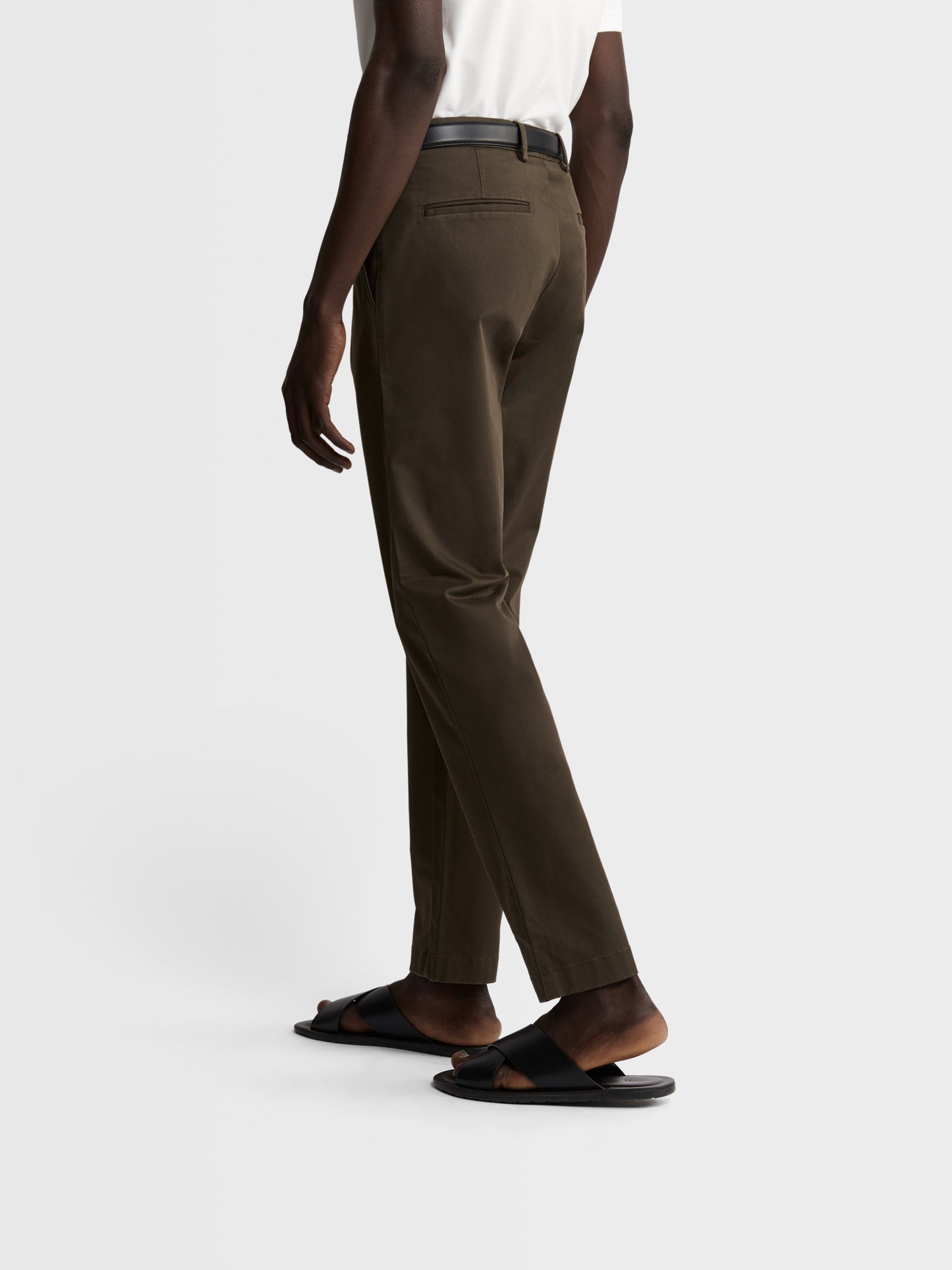 Image 4 of Non Iron Radcliffe Slim Fit Olive Chino