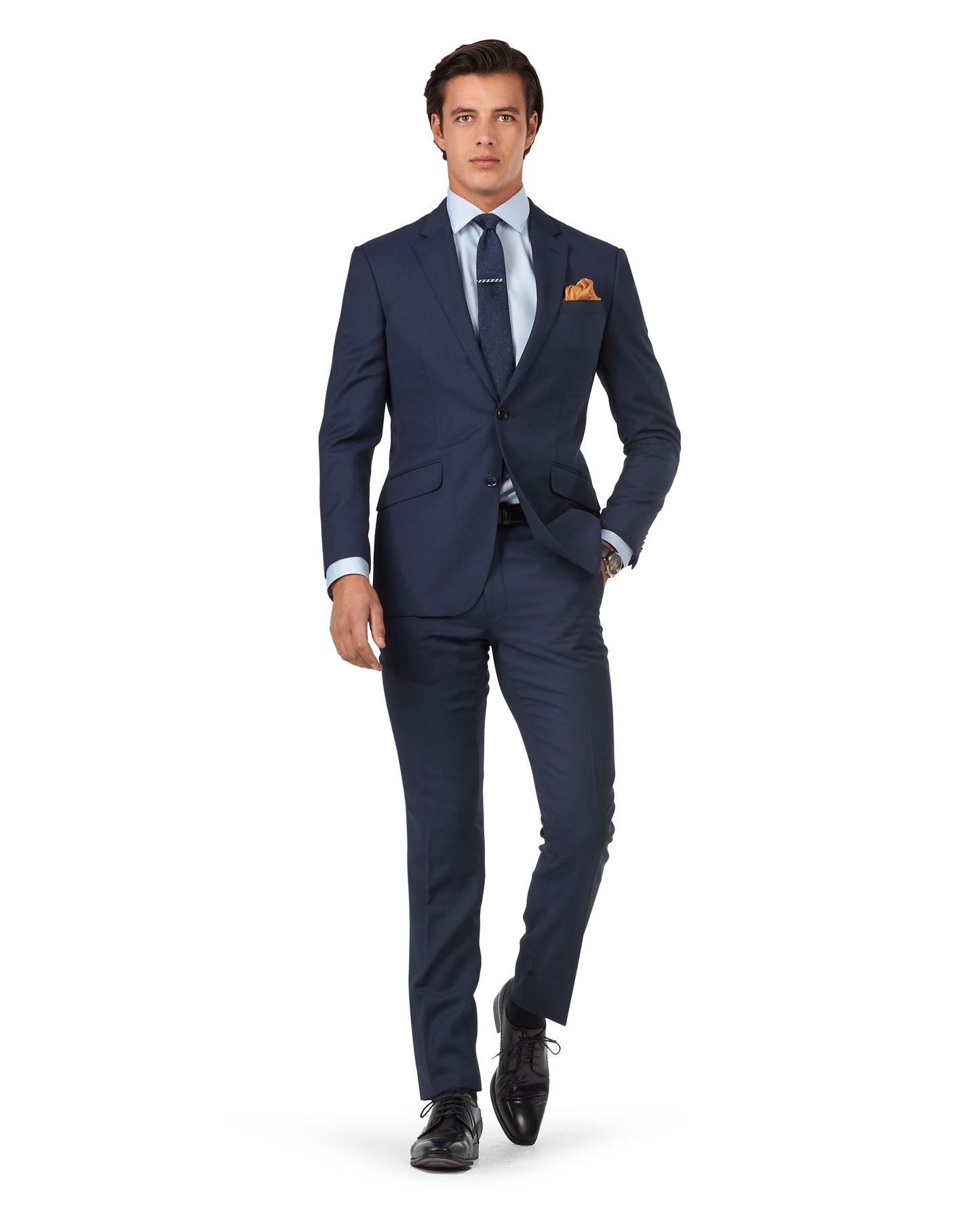 The Teddington Slim Fit Navy Birdseye Suit Jacket
