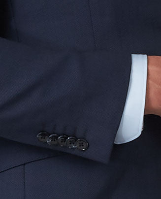 The Teddington Slim Fit Navy Birdseye Suit Jacket