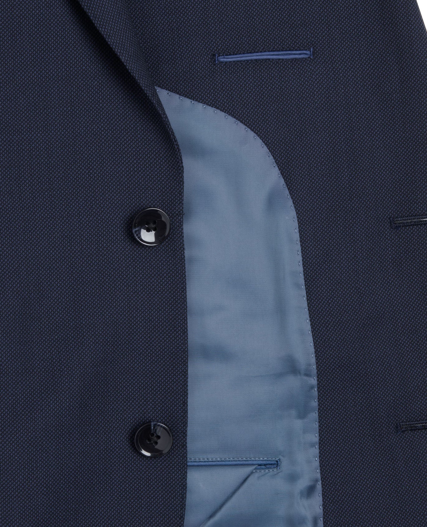 The Teddington Slim Fit Navy Birdseye Suit Jacket