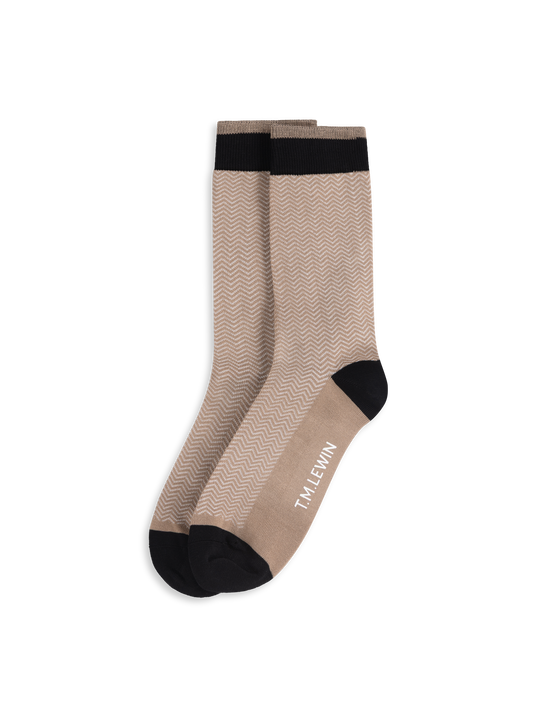 The Smart Mercerised Herringbone Socks