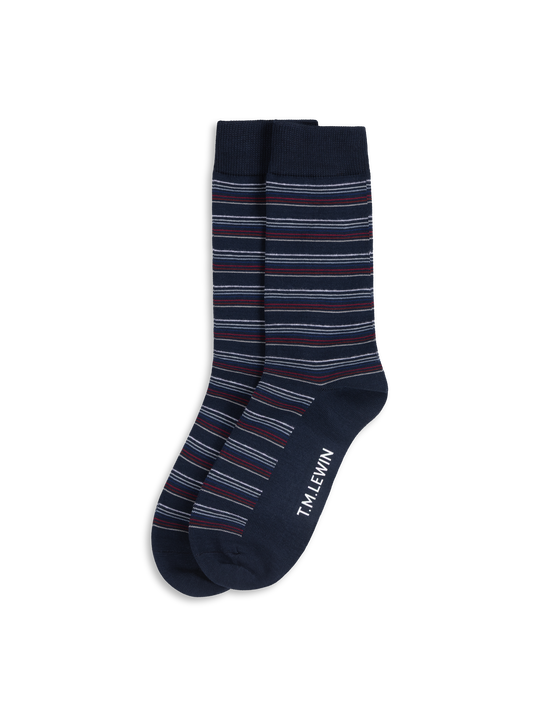 The Smart Mercerised Stripe Socks