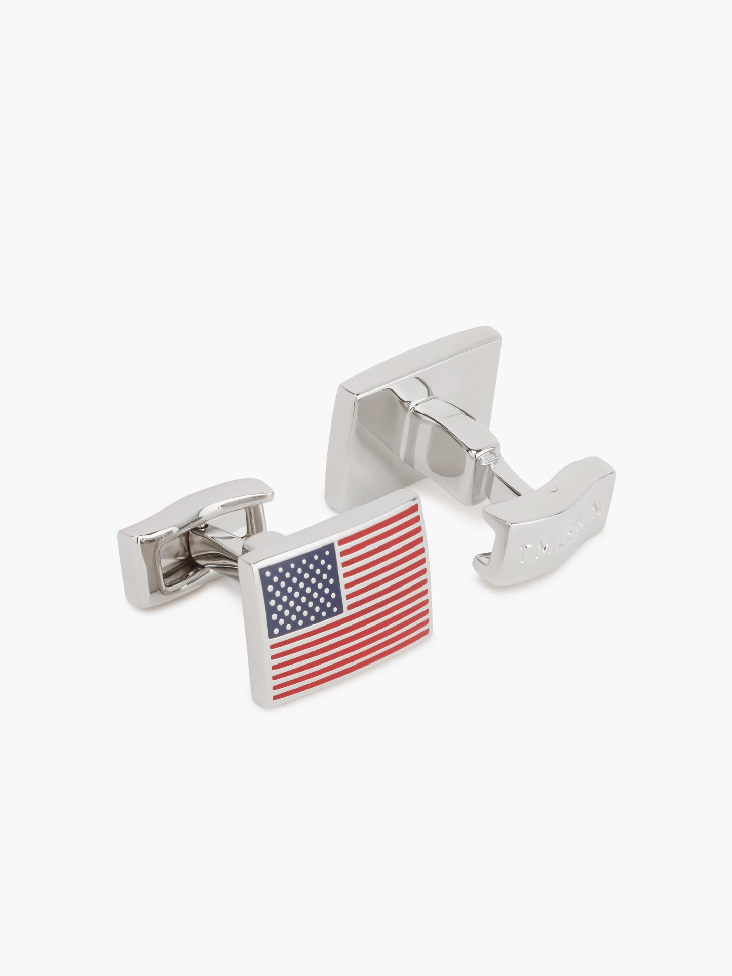 USA Flag  Cufflinks - Silver