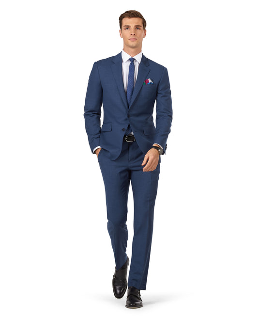 The Yellowwood Slim Fit Blue Textured Weave Jacket