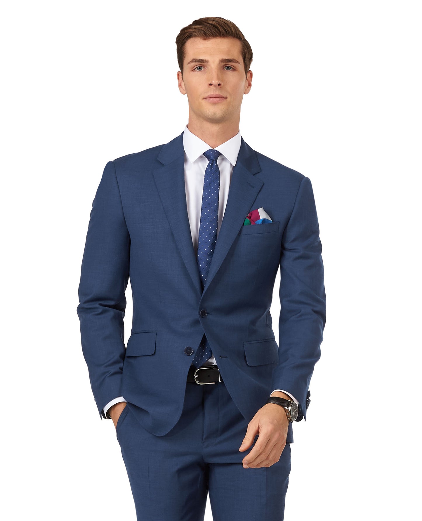 The Yellowwood Slim Fit Blue Textured Weave Jacket
