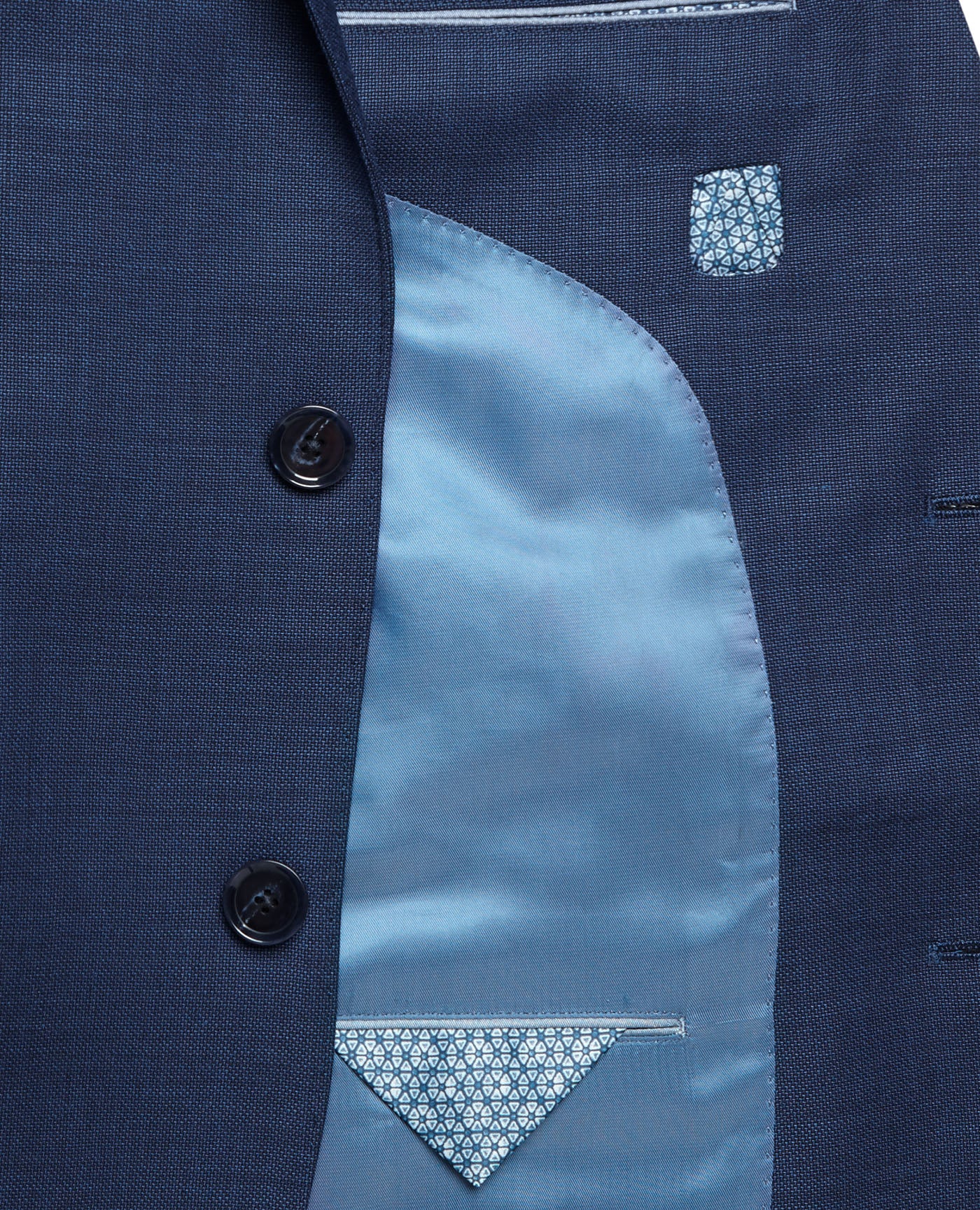 The Yellowwood Slim Fit Blue Textured Weave Jacket
