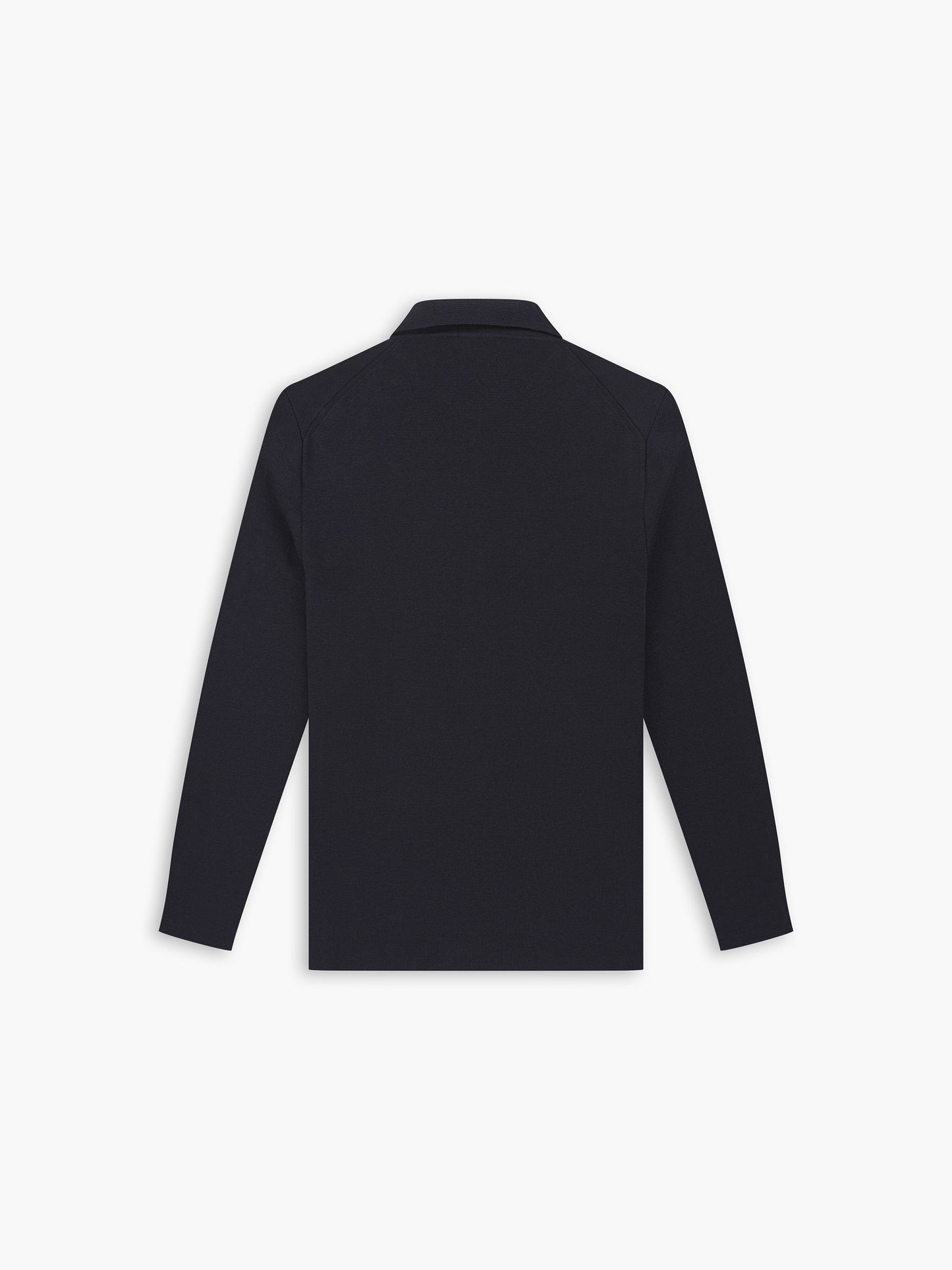 Cotton Milano Knit Zip-Through Cardigan - Navy