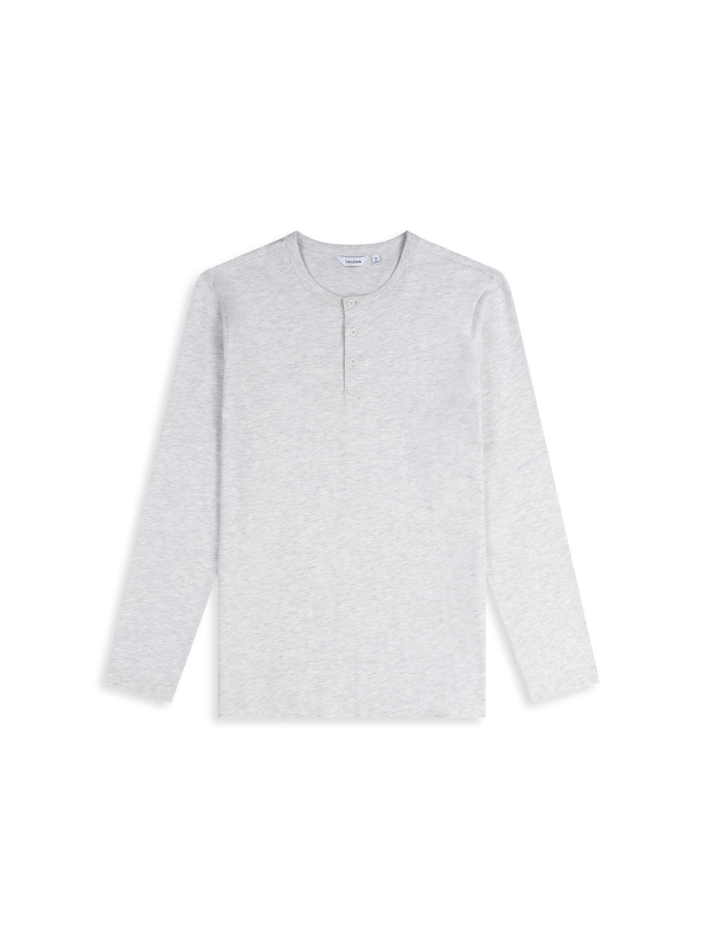 Light gray long-sleeve shirt on a white background