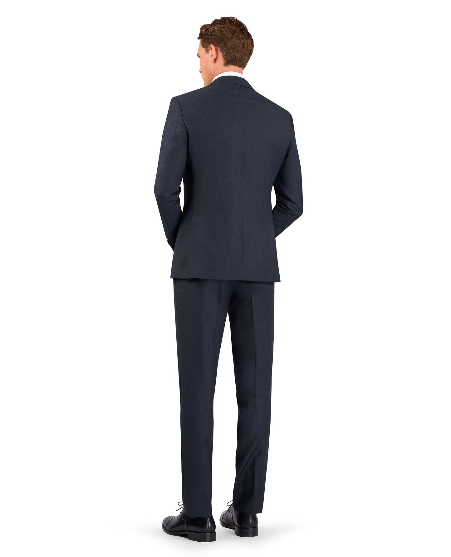 The Manzoni Zegna Slim Fit Navy Grid Jacket