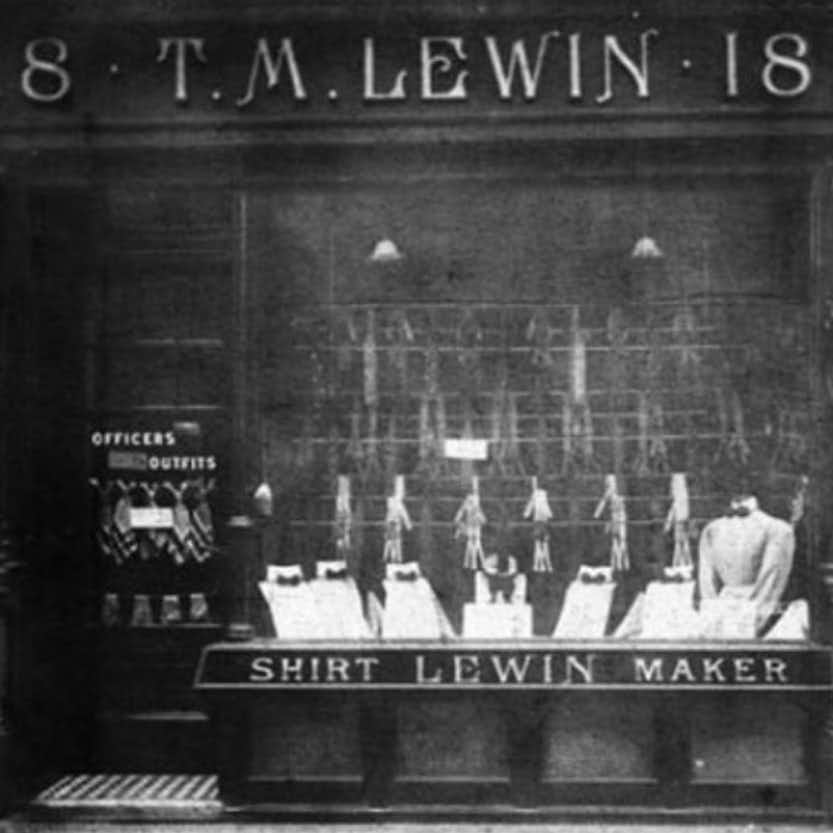 The original T.M.Lewin shop front from 1898