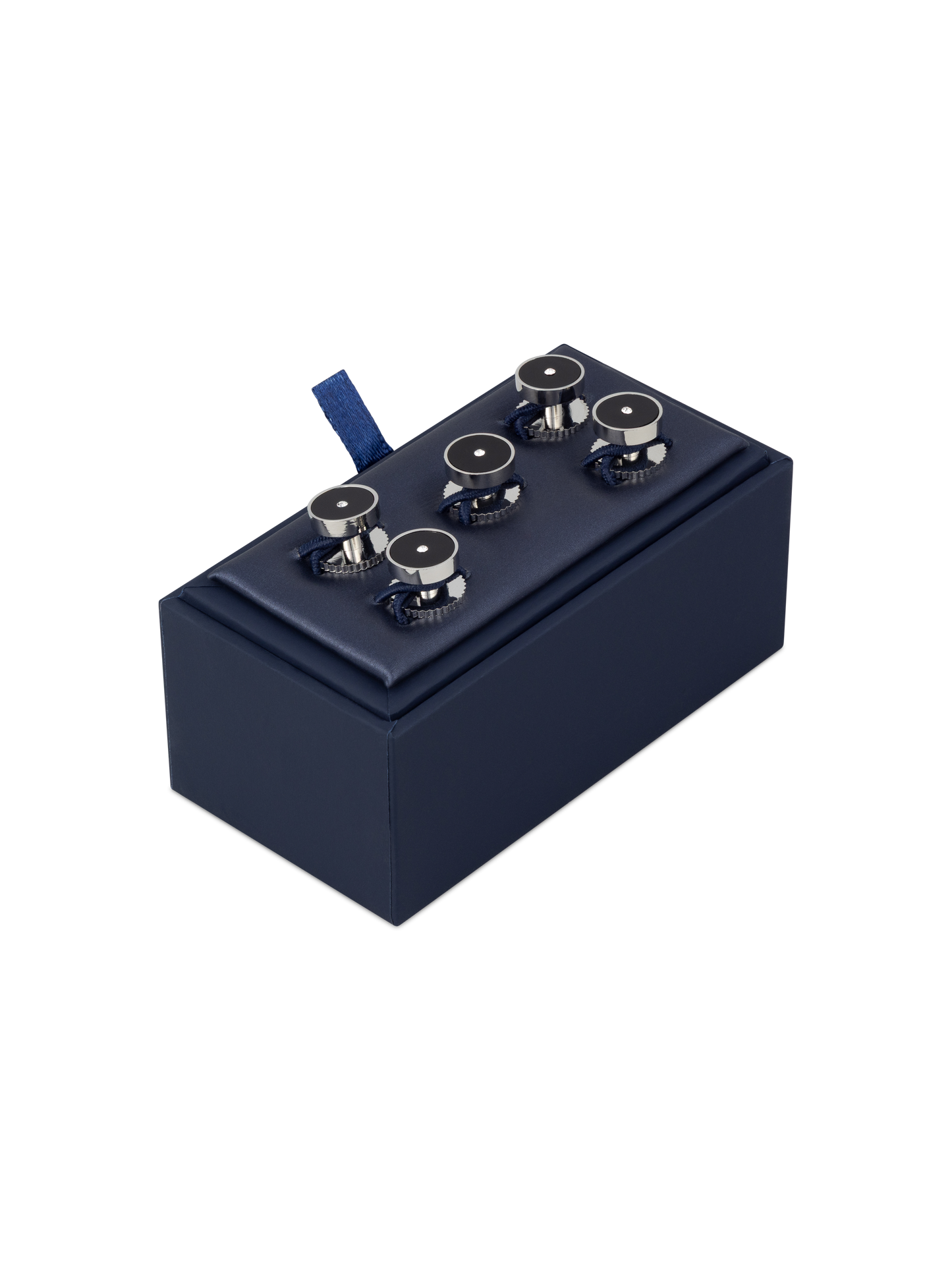 The Black Enamel Diamante Dress Studs