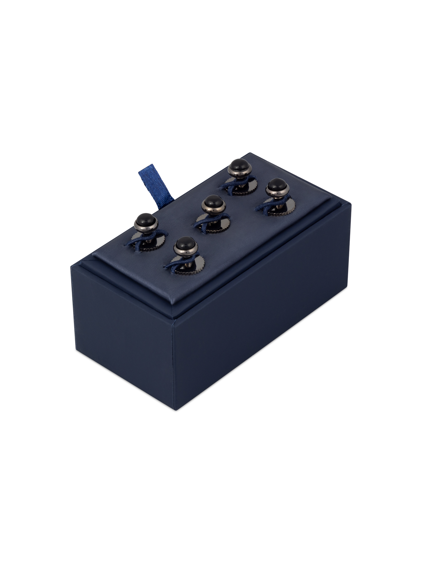The Black Enamel Gunmetal Dress Studs