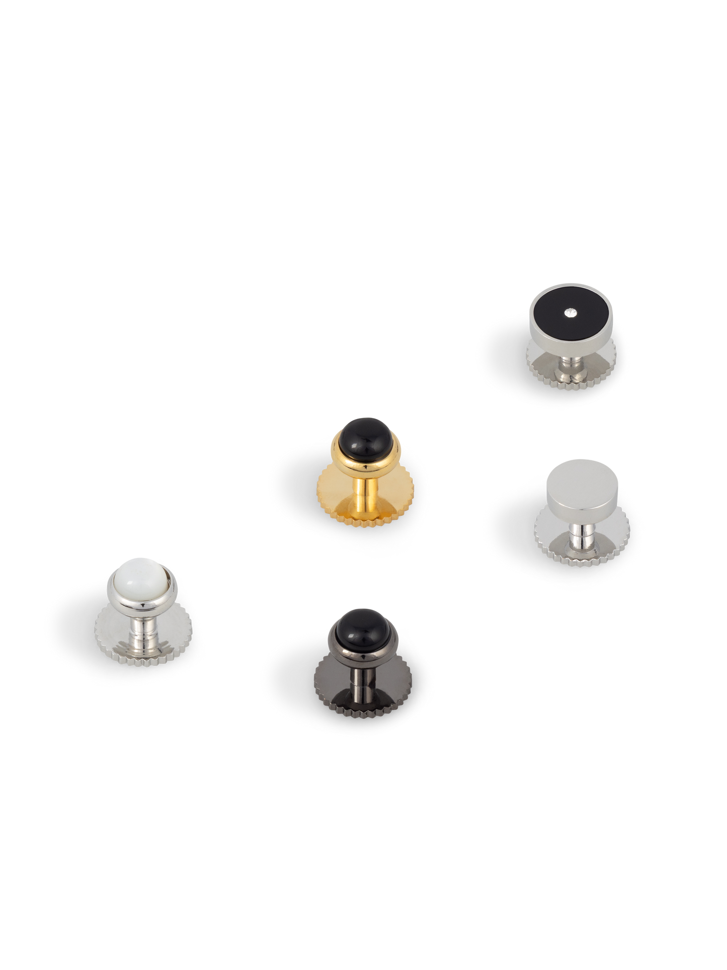 The Black Enamel Diamante Dress Studs