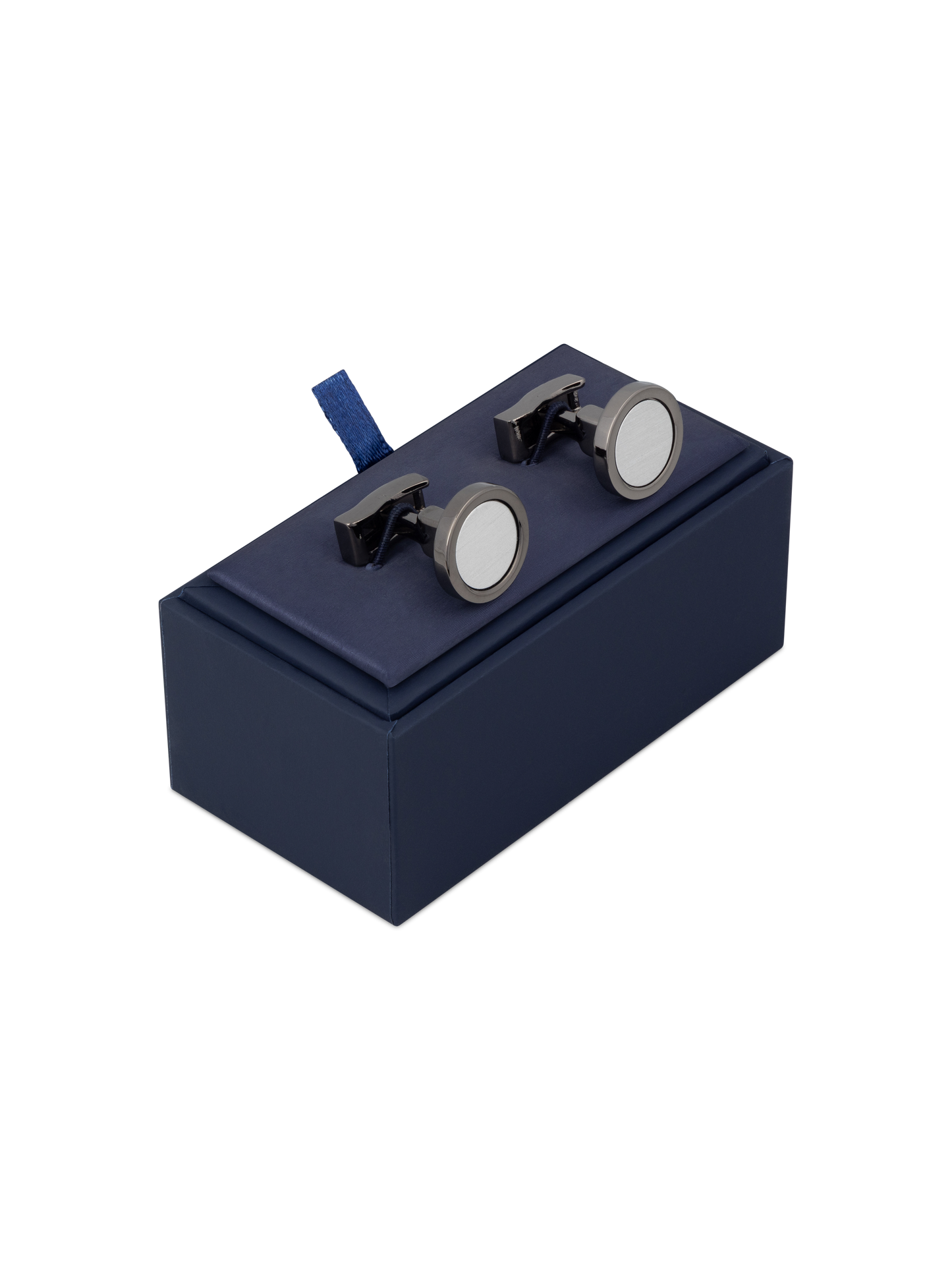 The Gunmetal Circle Cufflinks