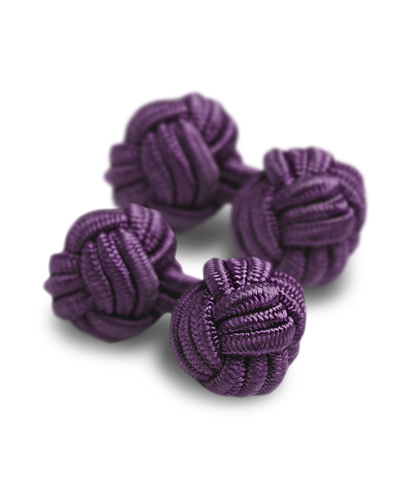 Image 1 of Plum Silk Knot Links