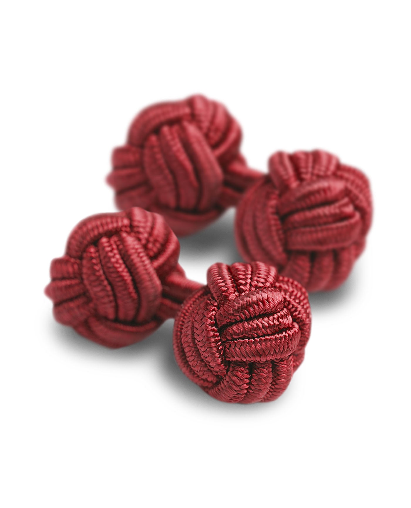 Image 1 of Silk Round Knots Red