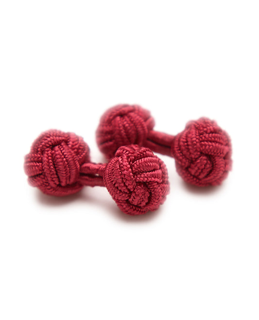 Image 1 of Women's Dark Red Silk Knot Links